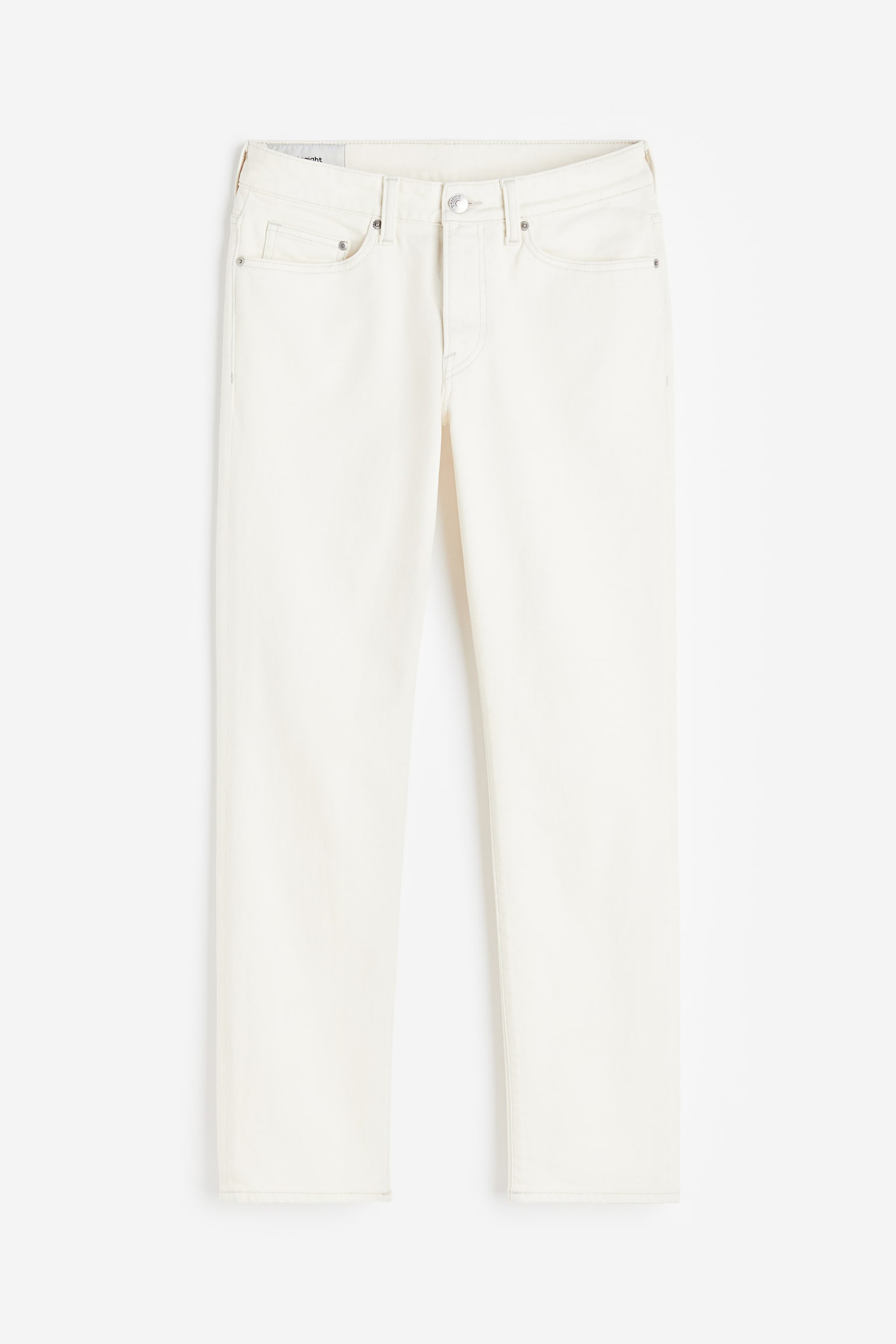 Straight Regular Jeans - White - 1