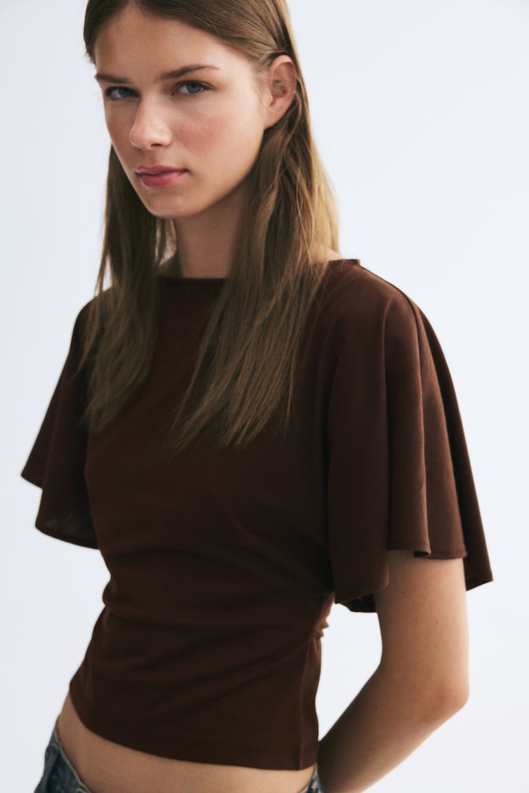 Bluza sa čamac-izrezom i trakama na leđima