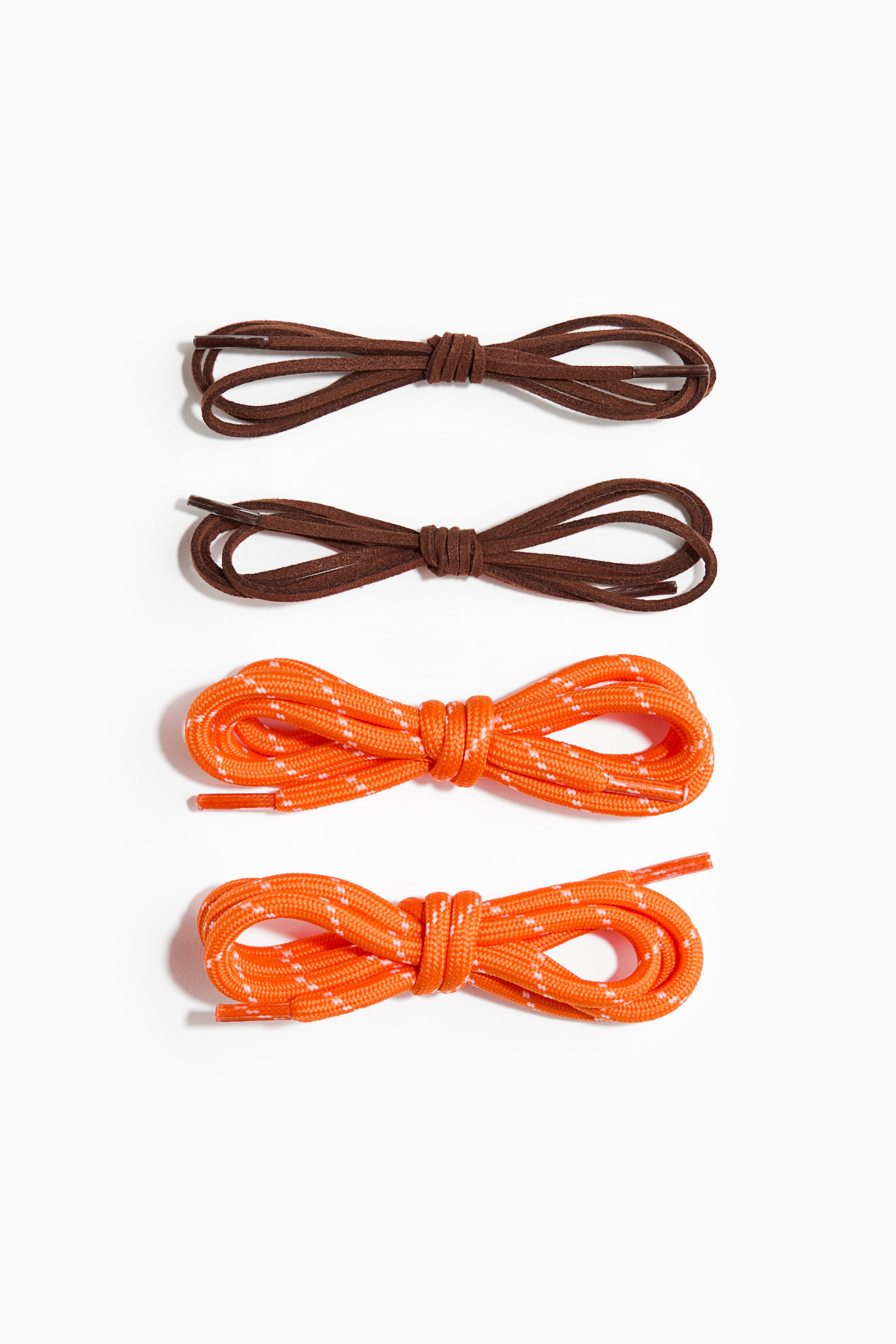 Visa större bild: 2-pack skosnören - Orange/Brun - DAM | H&M FI 1