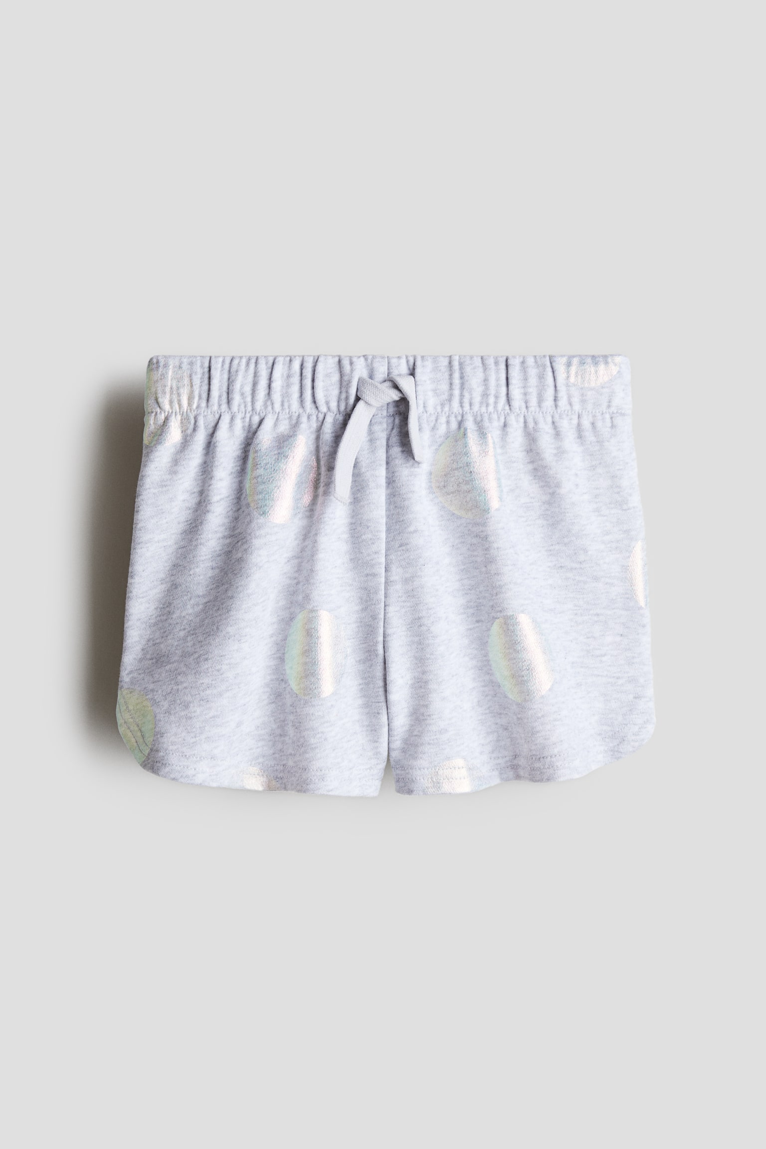 Printed sweatshorts - Light grey marl/Spotted/Pink/Polar bears - 1