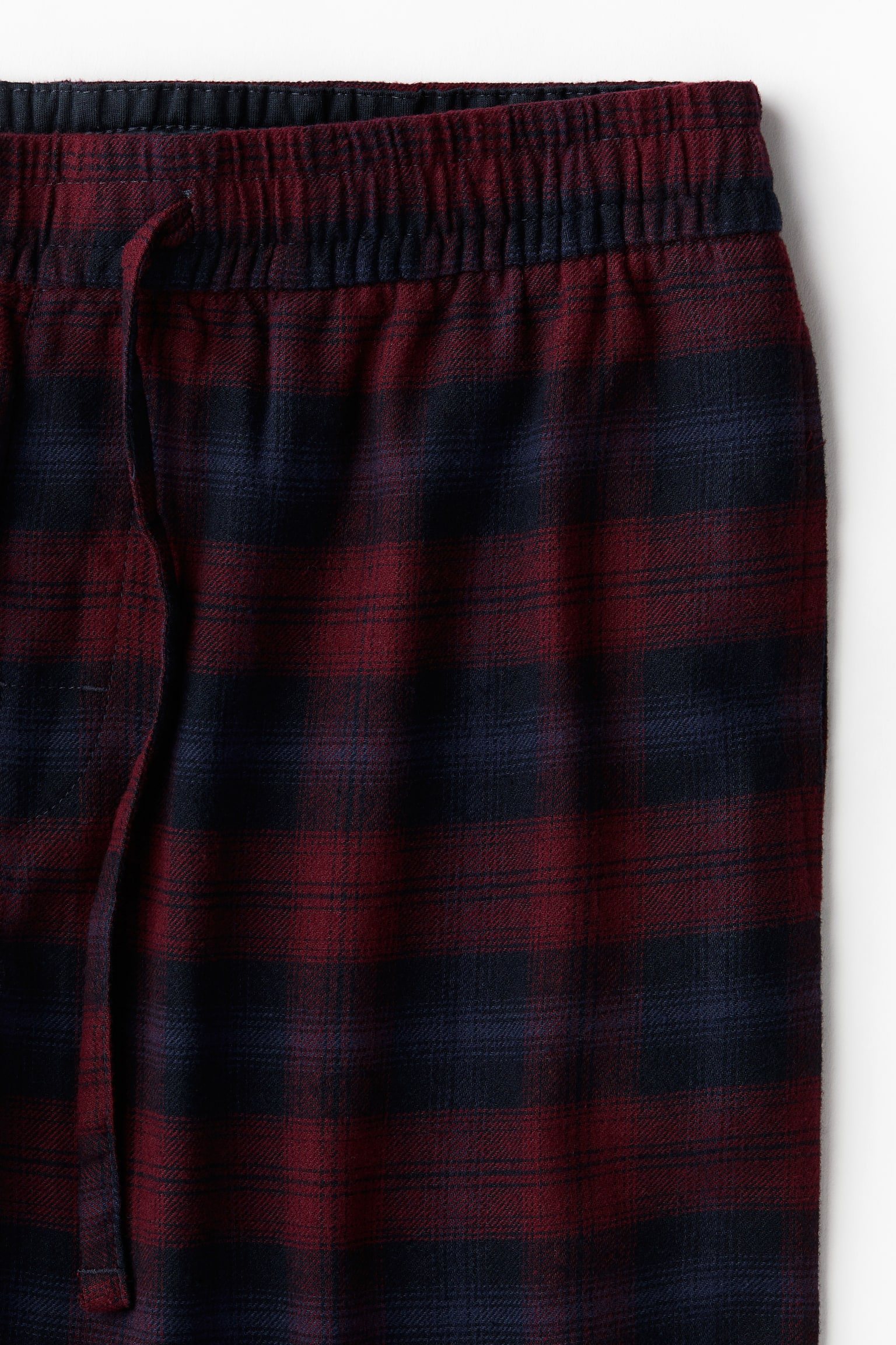 Пижамные брюки для мужчин, фланель — H&M, цвет: Красный / Синий клетчатый — фото 2