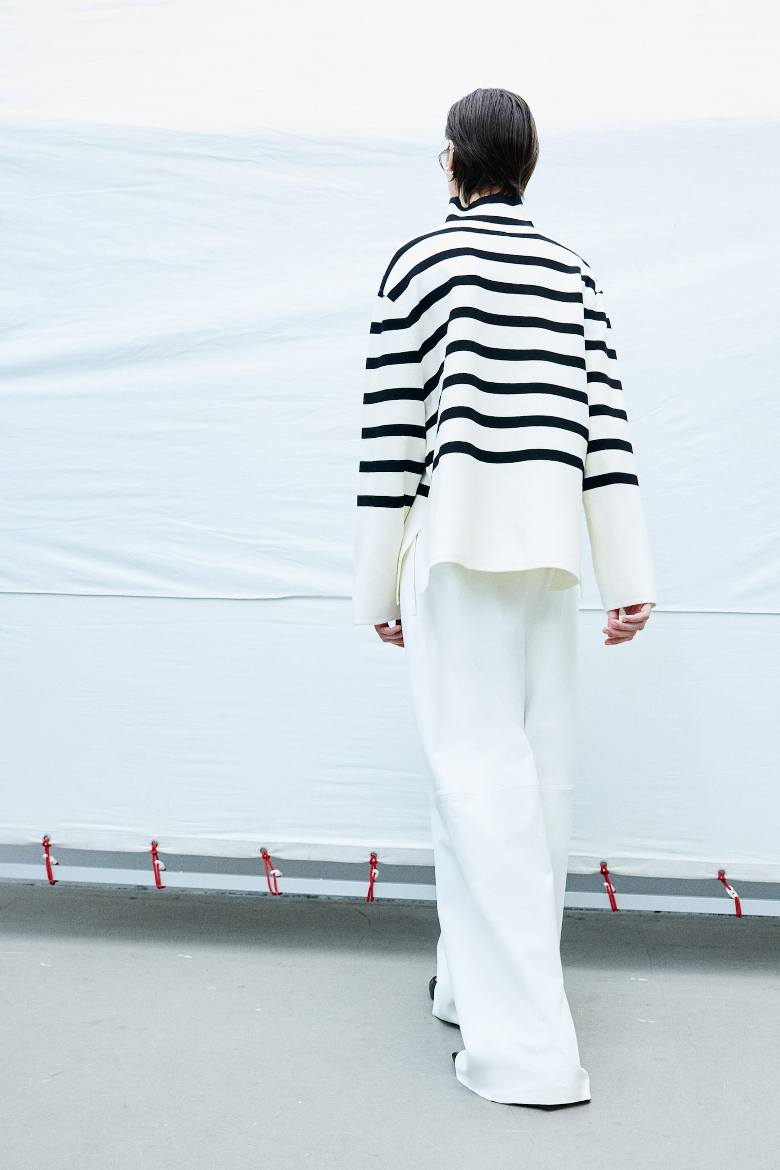 Turtleneck jumper - Cream/Striped/Navy blue/Cream striped/White/Beige striped - 4