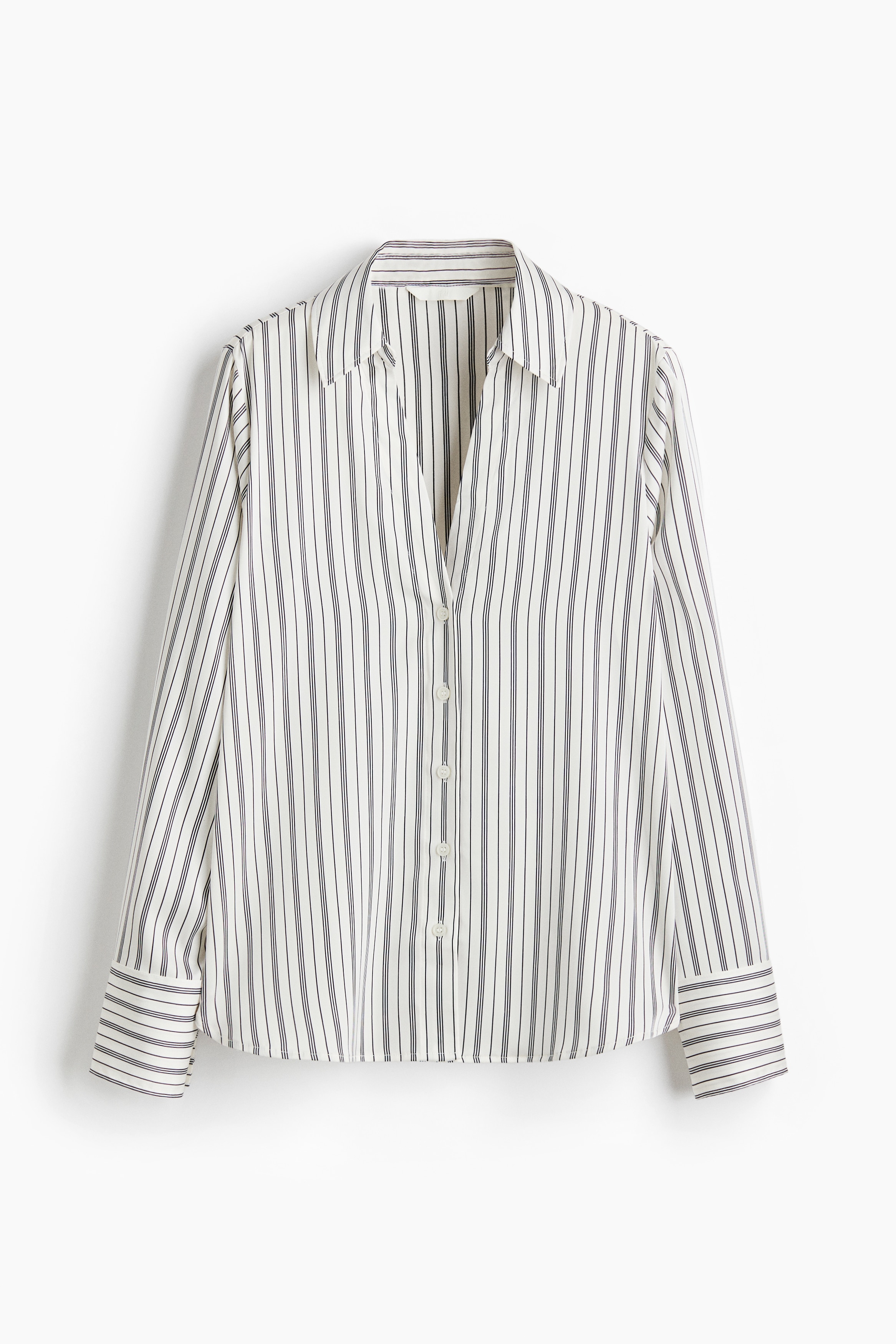 Áo kiểu cổ chữ V - Màu trắng/Kẻ/Màu đen/Màu kem/Red