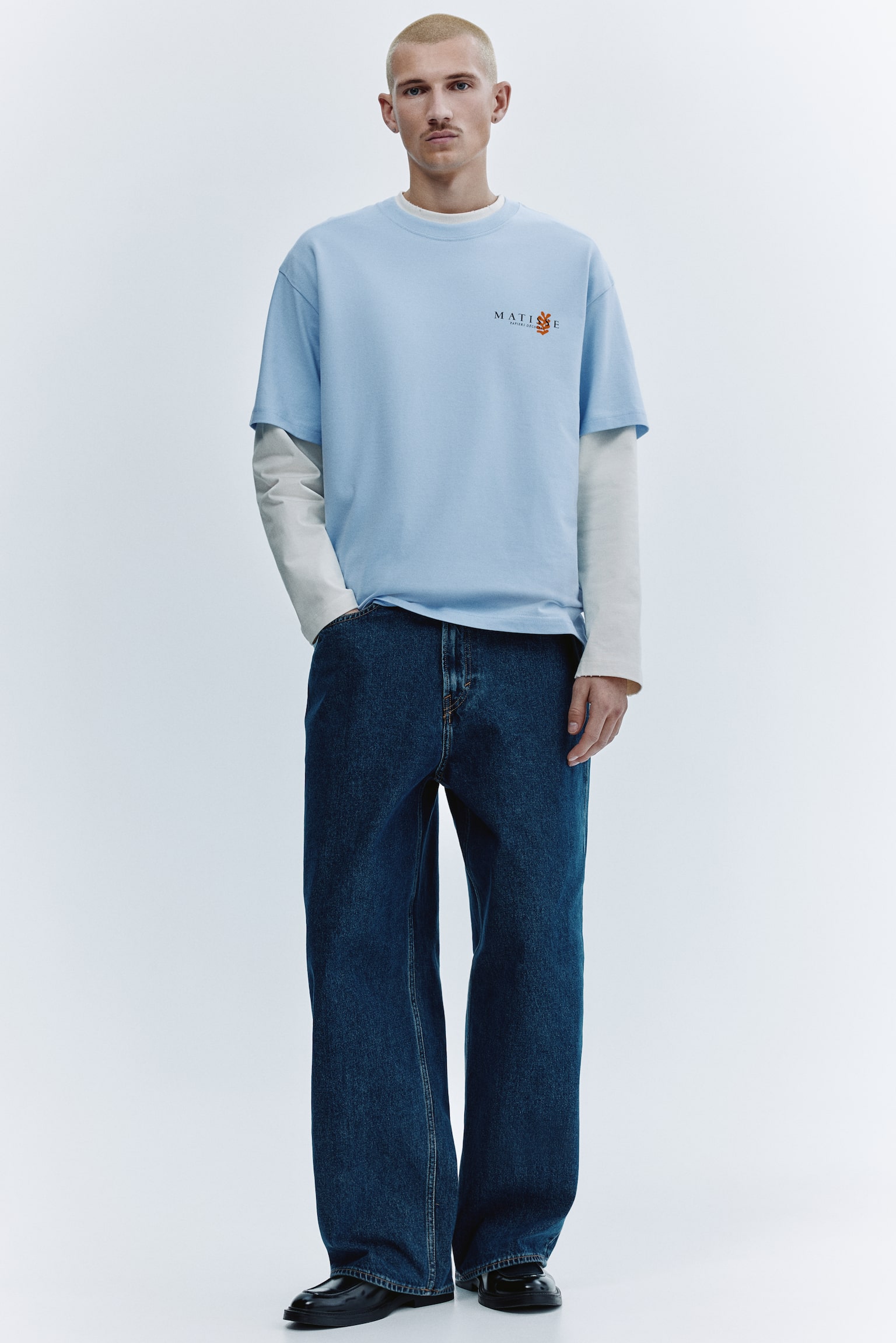 Loose Fit Printed T-shirt - Light blue/apoh/Black/Nirvana/Black/Spider-Man - 6