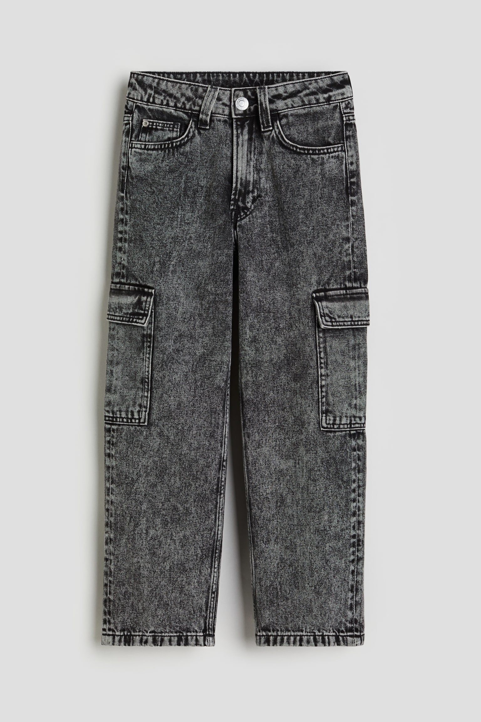 Loose Fit Straight Leg Jeans - Washed black/Dark denim grey/Dark denim blue/Light denim blue - 1