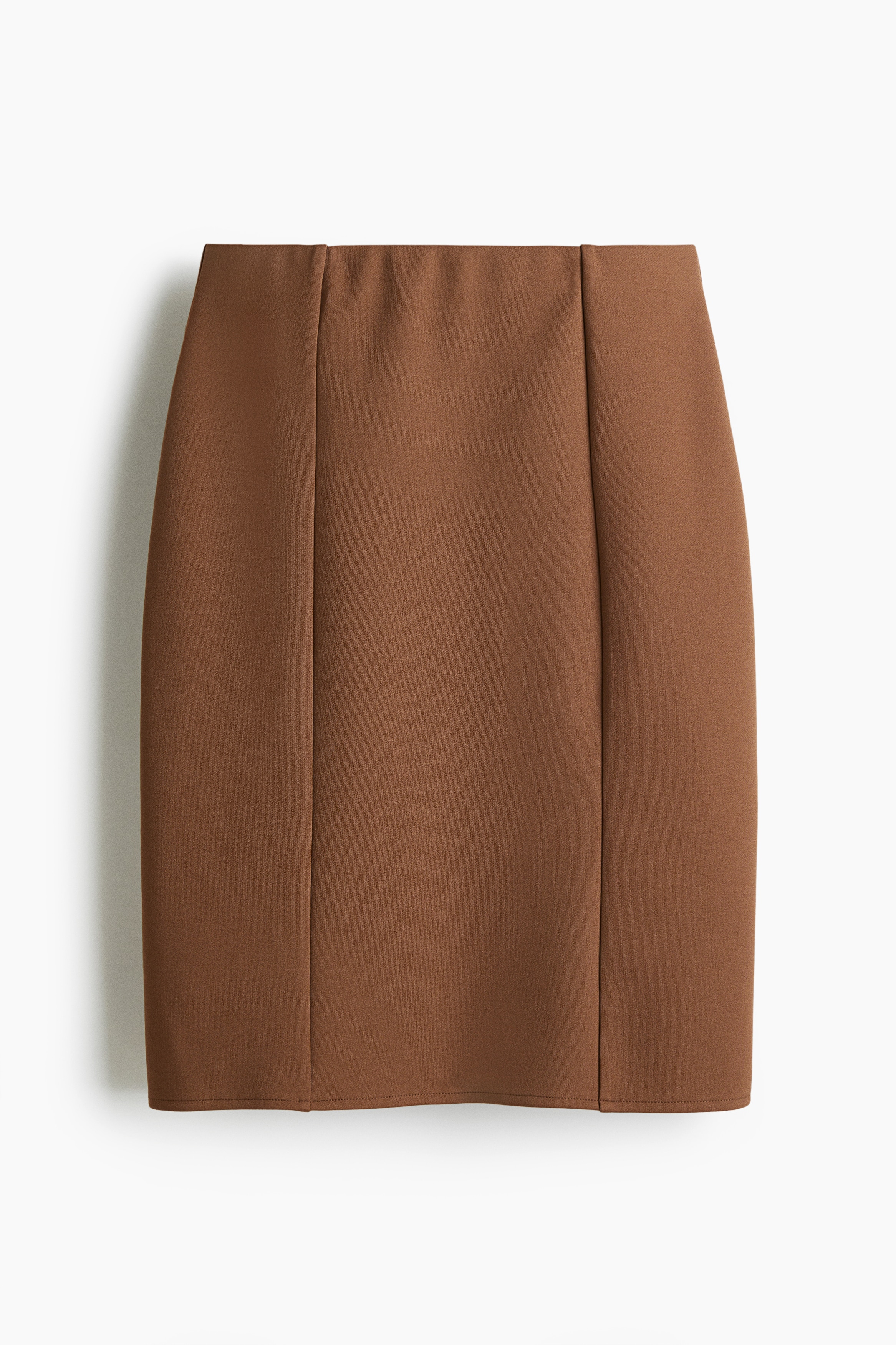 Gonna al ginocchio - Marrone/Giallo-verde