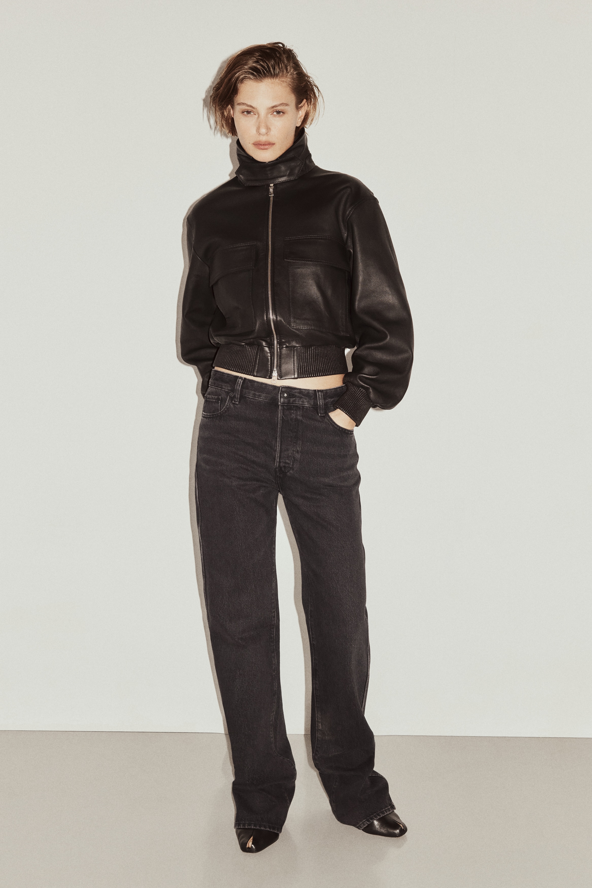 Straight-leg jeans - Black