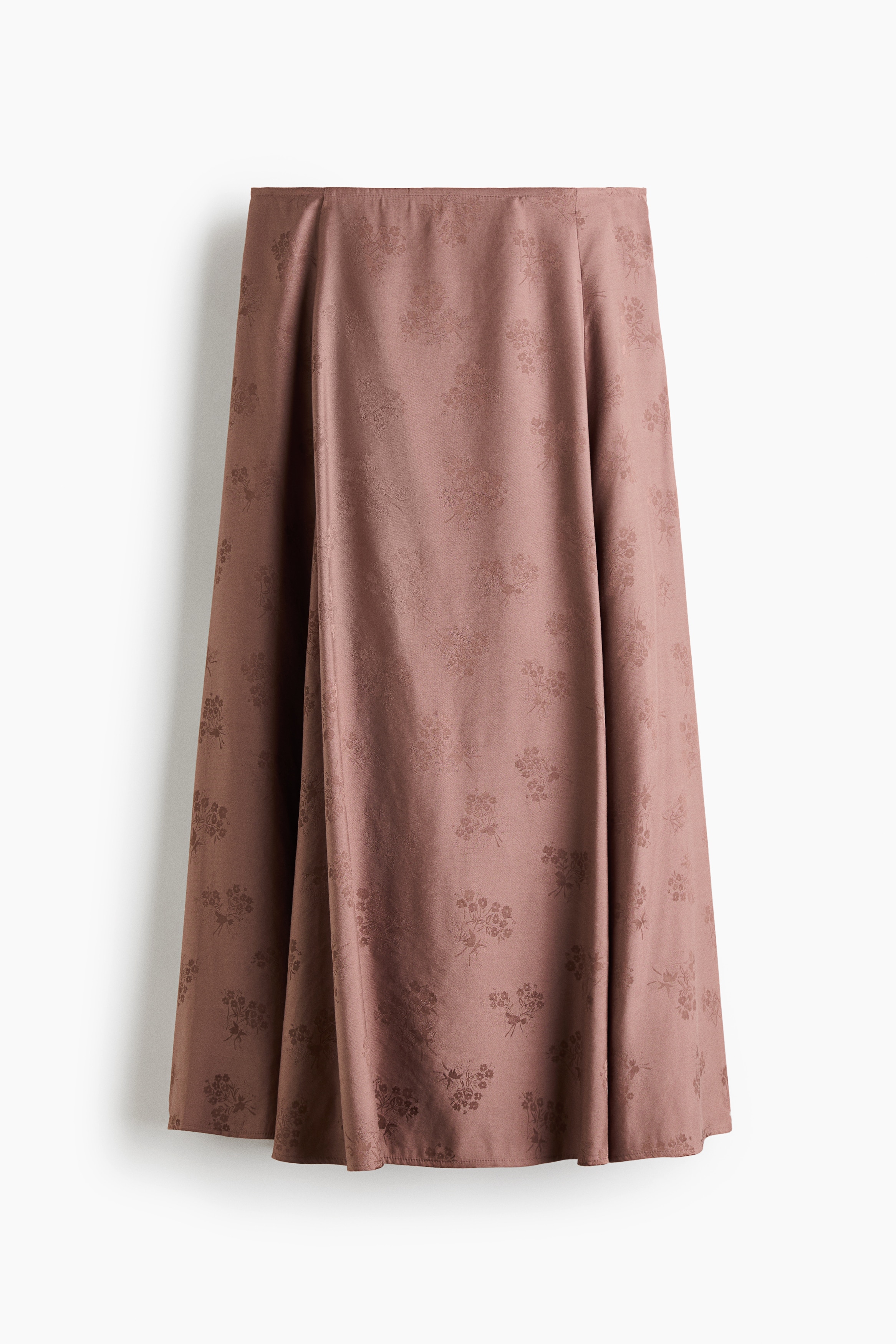 Jacquard-weave A-line skirt - Dark mole