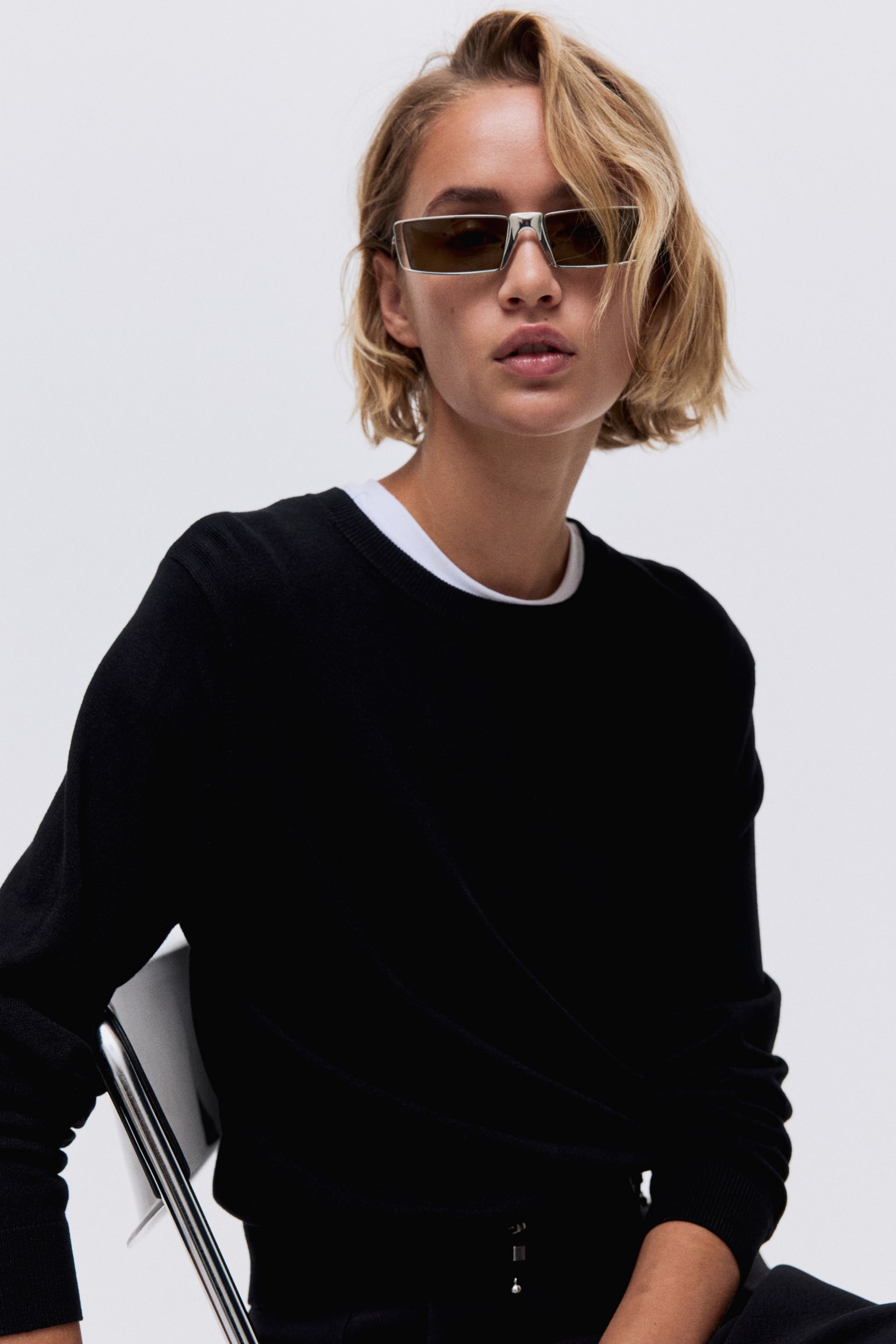 Fine-knit jumper - Black/Mole/Navy blue - 5