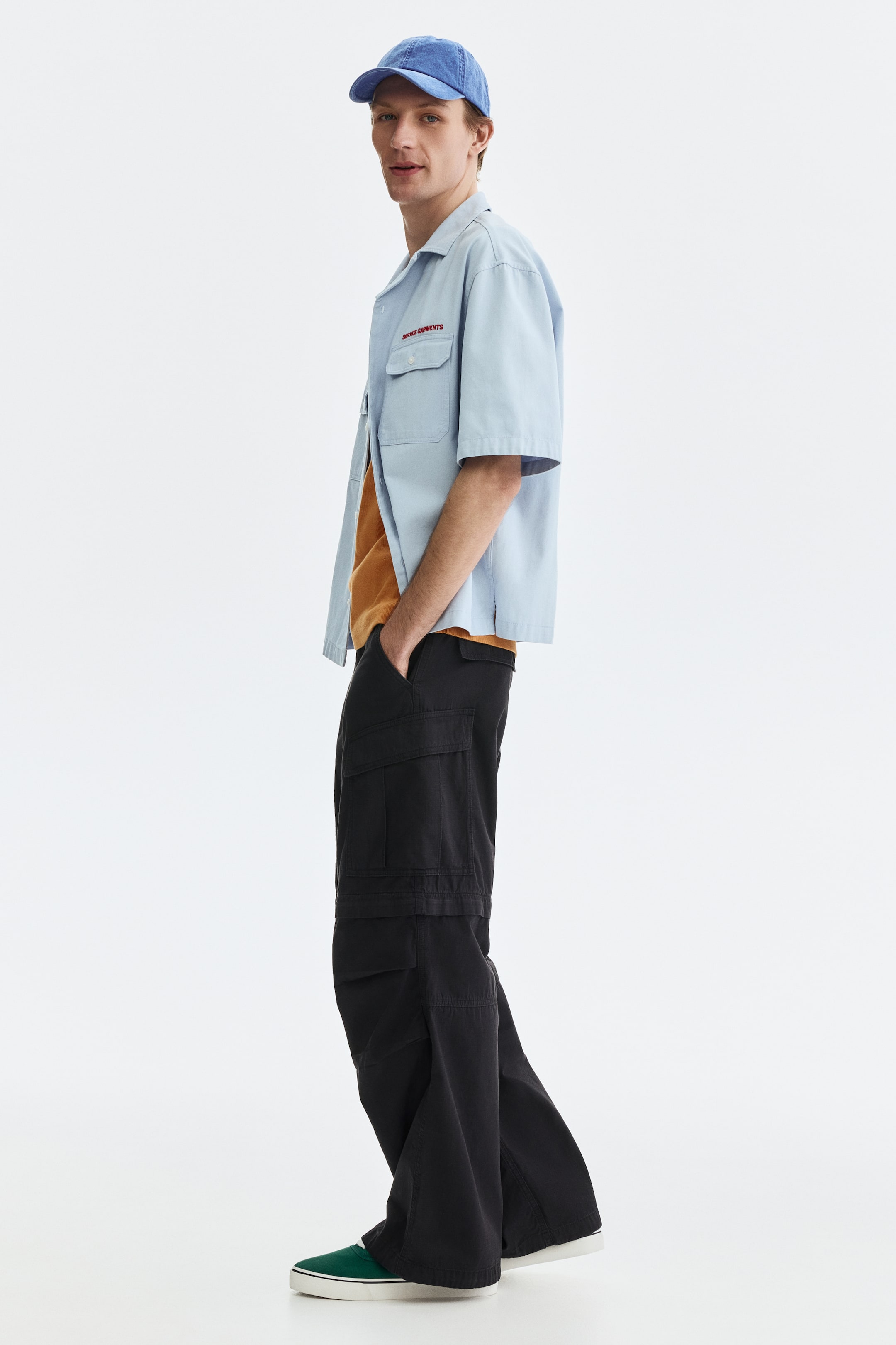 Мужские брюки H&M Loose-Fit Zip-Off Cargo Pants — фото 9