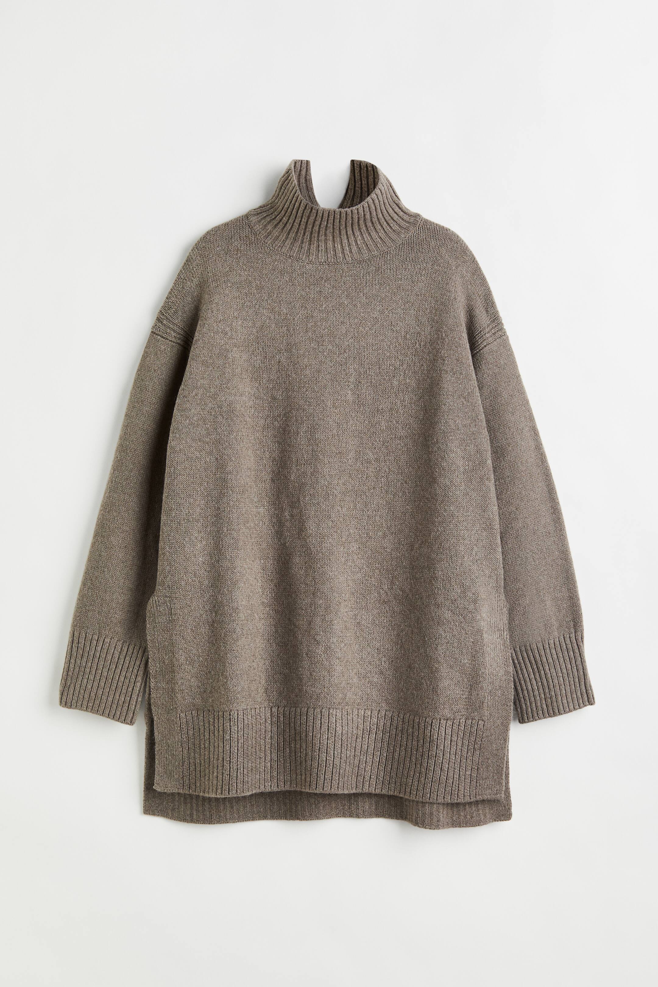 View larger image: MAMA Polo-neck jumper - Greige - Ladies | H&M 1
