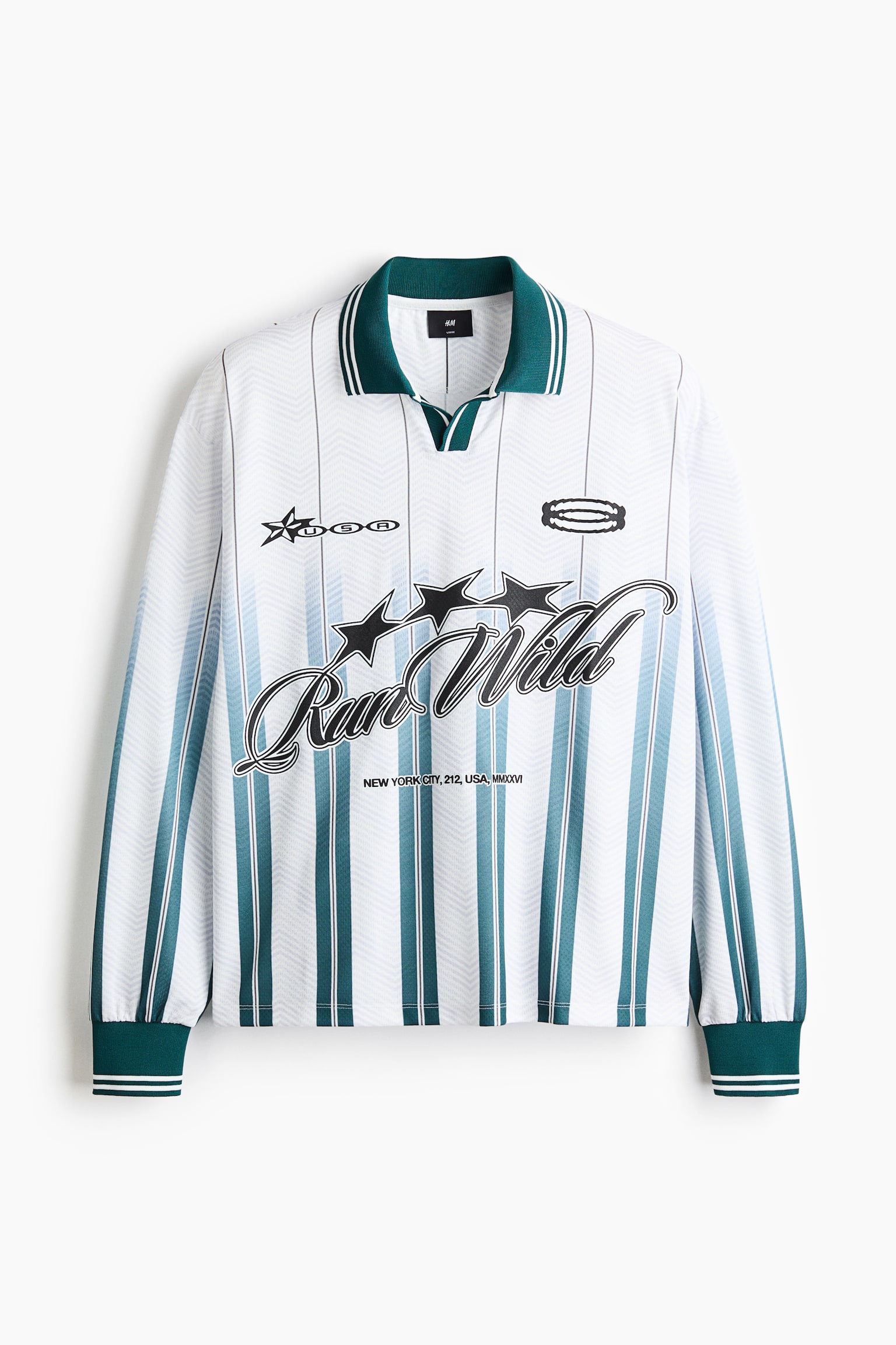 Loose Fit Football shirt - Bílá/Run Wild