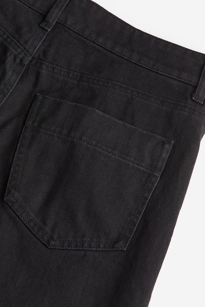 Straight twill trousers - Black - 6