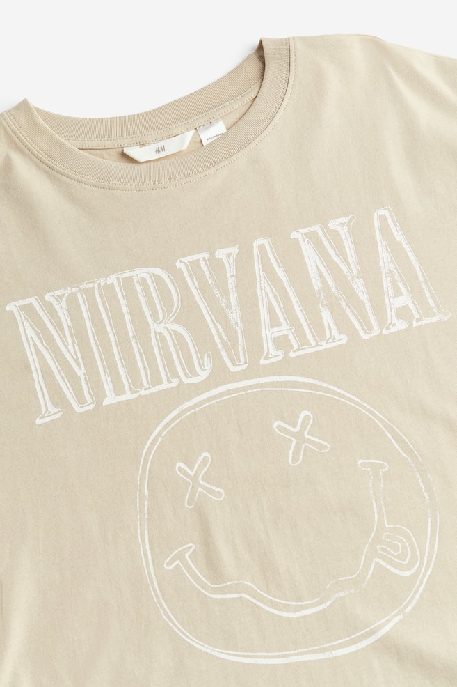 Oversized T-shirt med tryk - Beige/Nirvana/Mørkegrå/UCLA/Creme/NFL/Sort/The Rolling Stones/dc/dc/dc/dc/dc/dc/dc/dc/dc/dc/dc/dc - 6