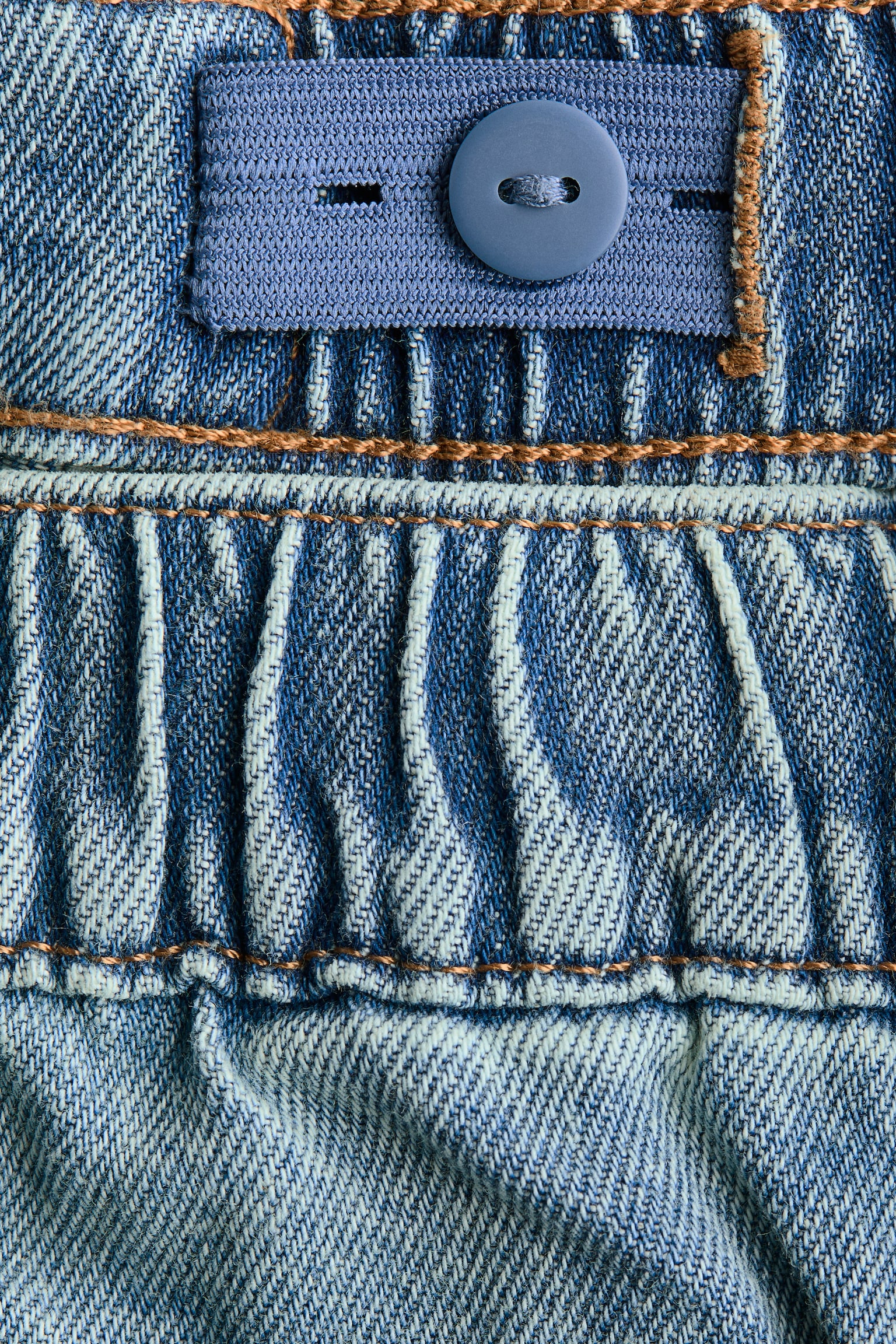 Детские джинсы H&M Loose-Fit Barrel-Leg, цвет: Джинсовый синий — фото 7