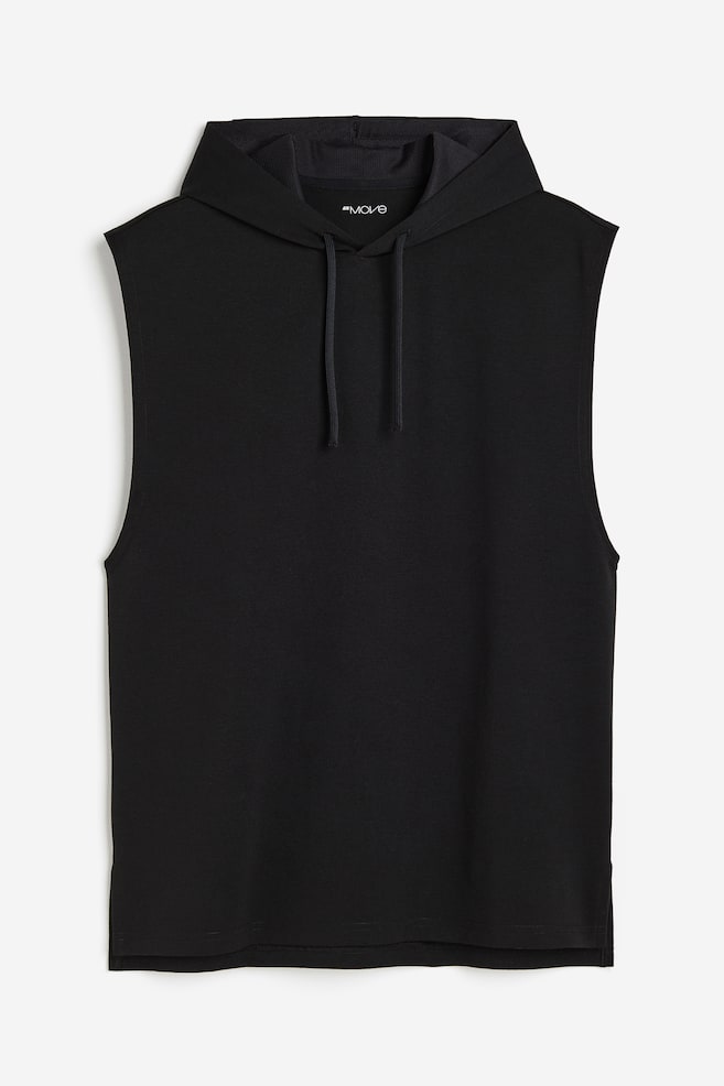 DryMove™ Sleeveless sports hoodie - Black/Grey - 2