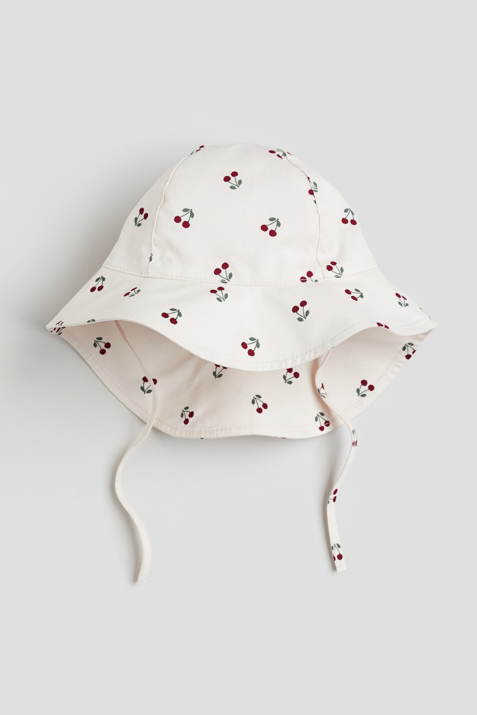 Patterned cotton sun hat - Cream/Cherries/Cream/Floral - 1