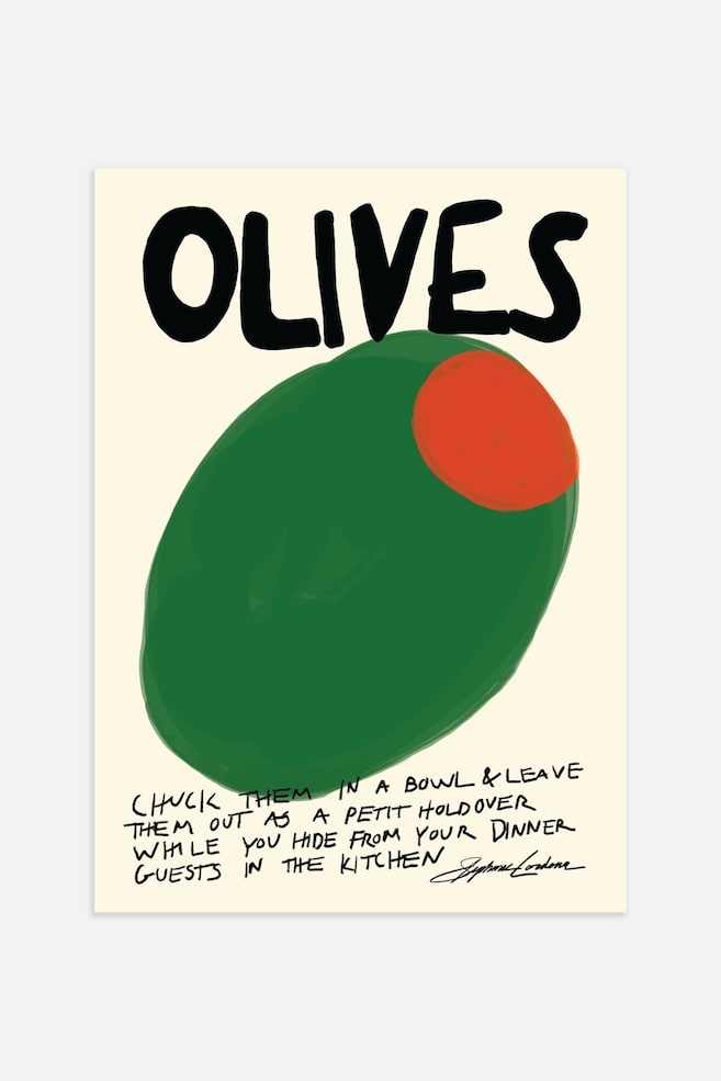 Stephie Cardona Plakat - Olives/Bon Appetit/Yes Chef - 1
