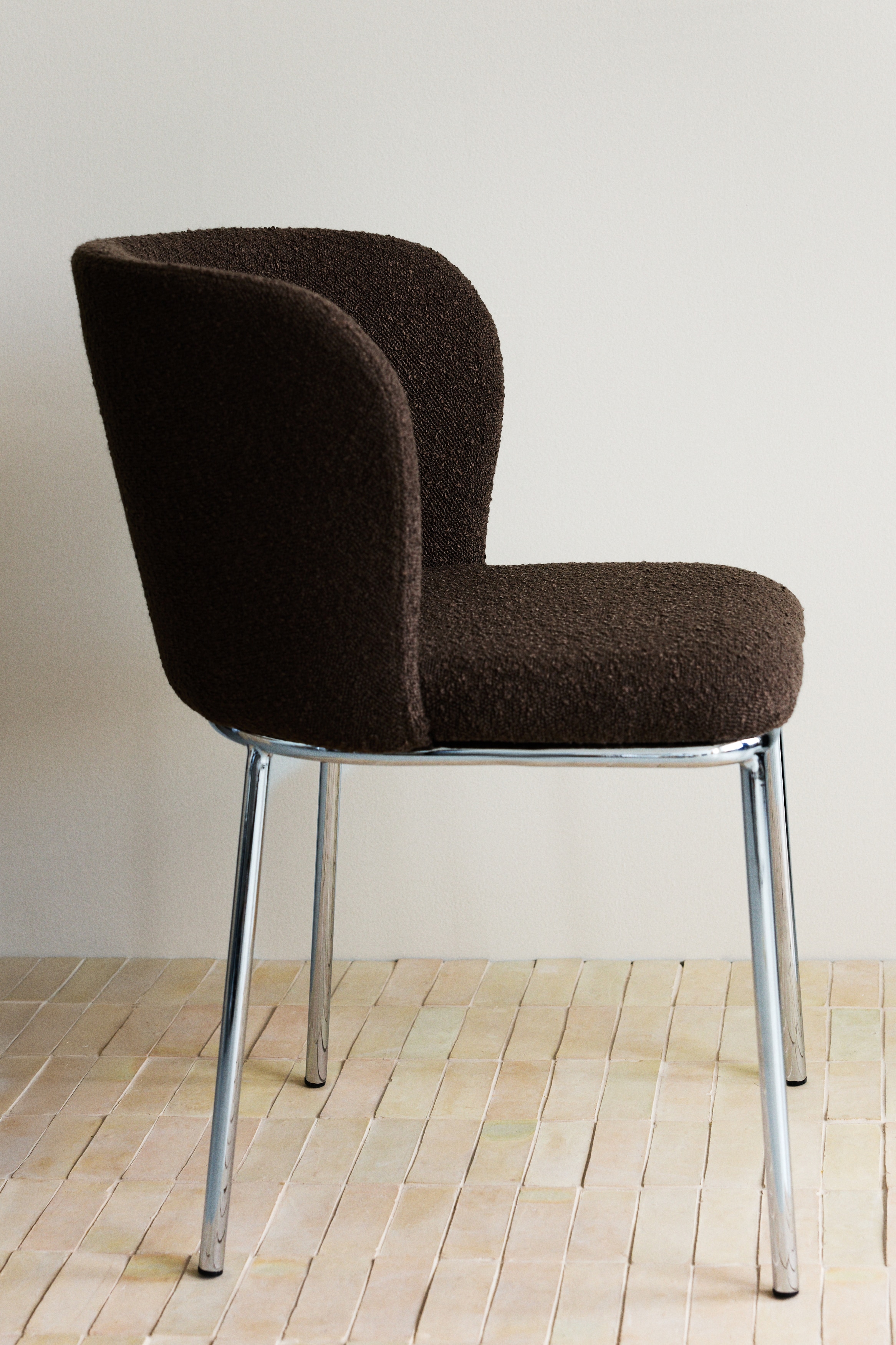 Bouclé Spisebordsstol 2-pack - Bouclé, Sort