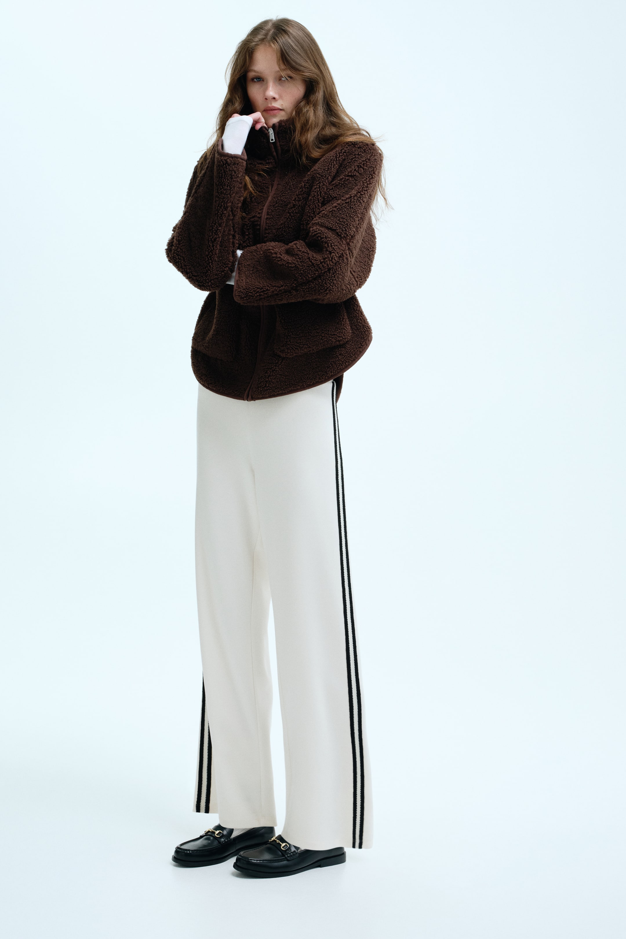 Agrandir l'image: Veste en tissu Teddy bear - Marron foncé - FEMME | H&M BE 2