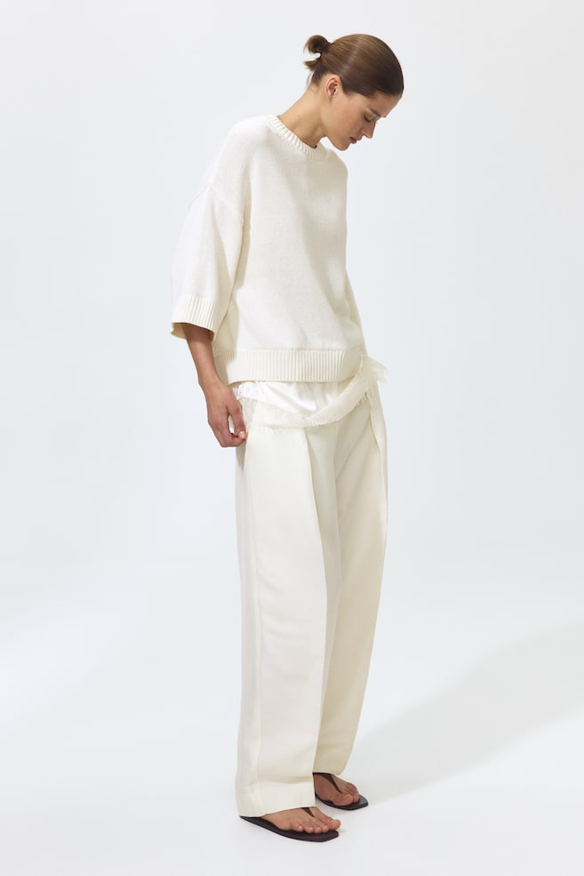 Layered Sweater-Cream - 5