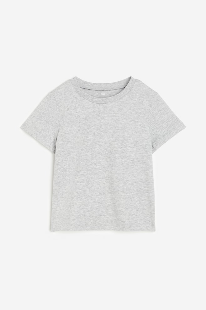 Cotton T-shirt - Light grey marl/Black/White/Grey marl/T.rex/dc/dc - 1