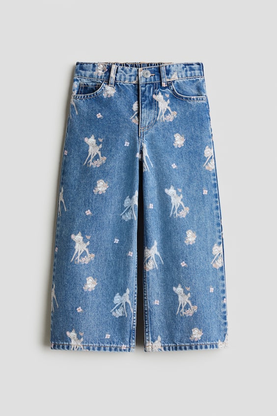 Детские джинсы H&M Printed Wide Leg Jeans