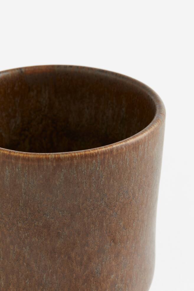 Stoneware cup - Brown/Light grey - 3