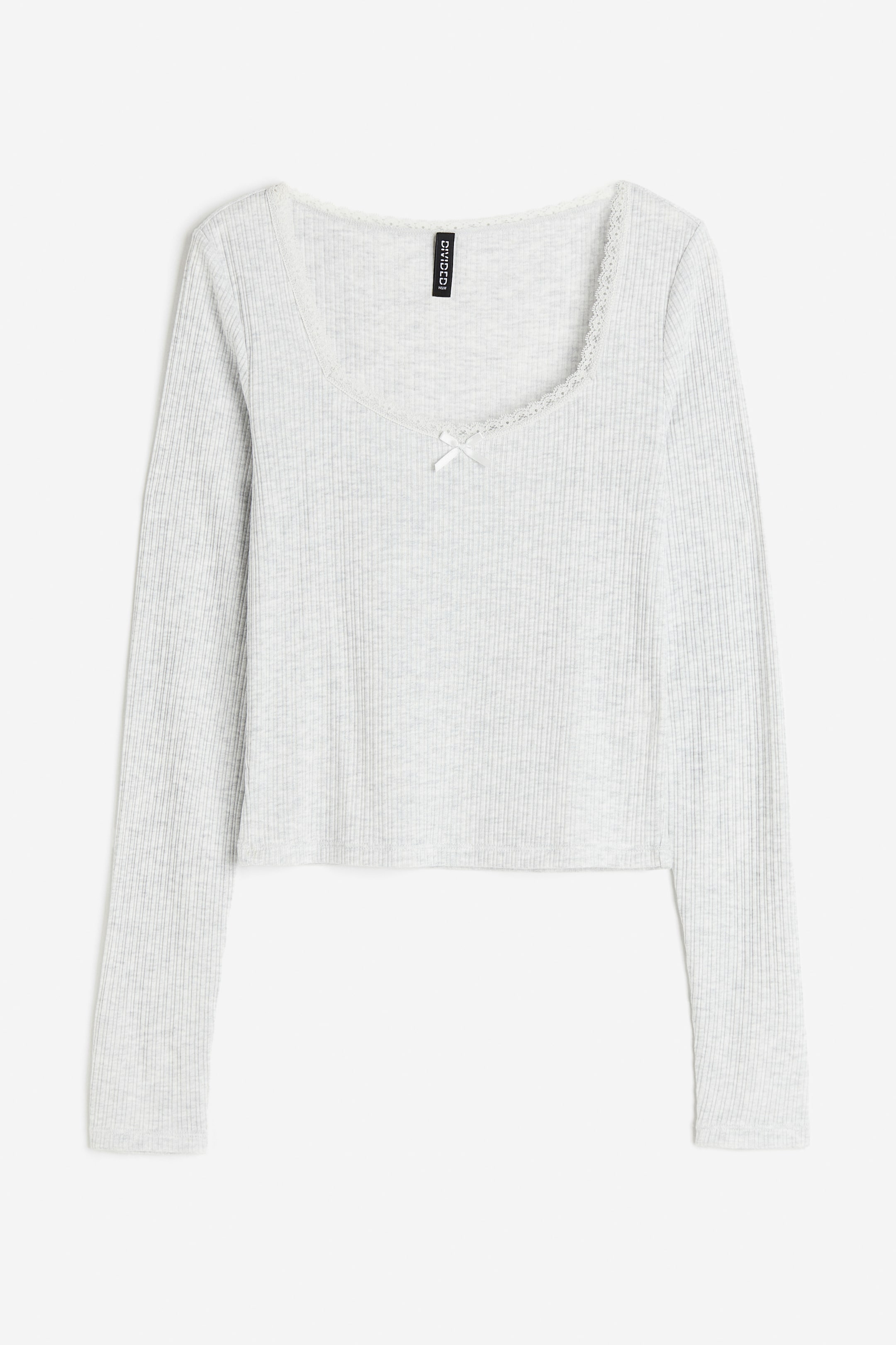 Top Dentelle H&m Top Côtelé Avec Dentelle