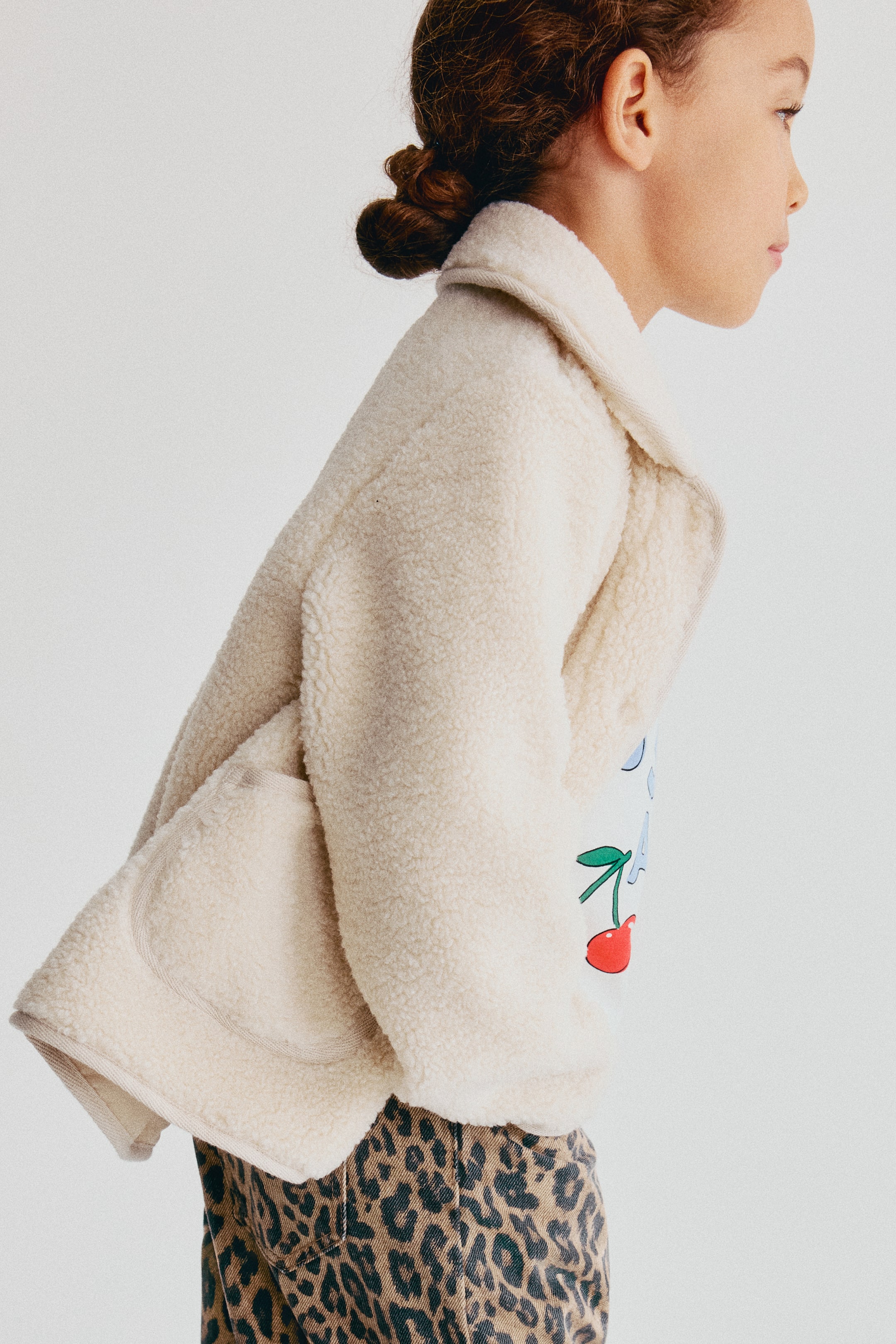 Teddy Fleece Jacket with Collar
