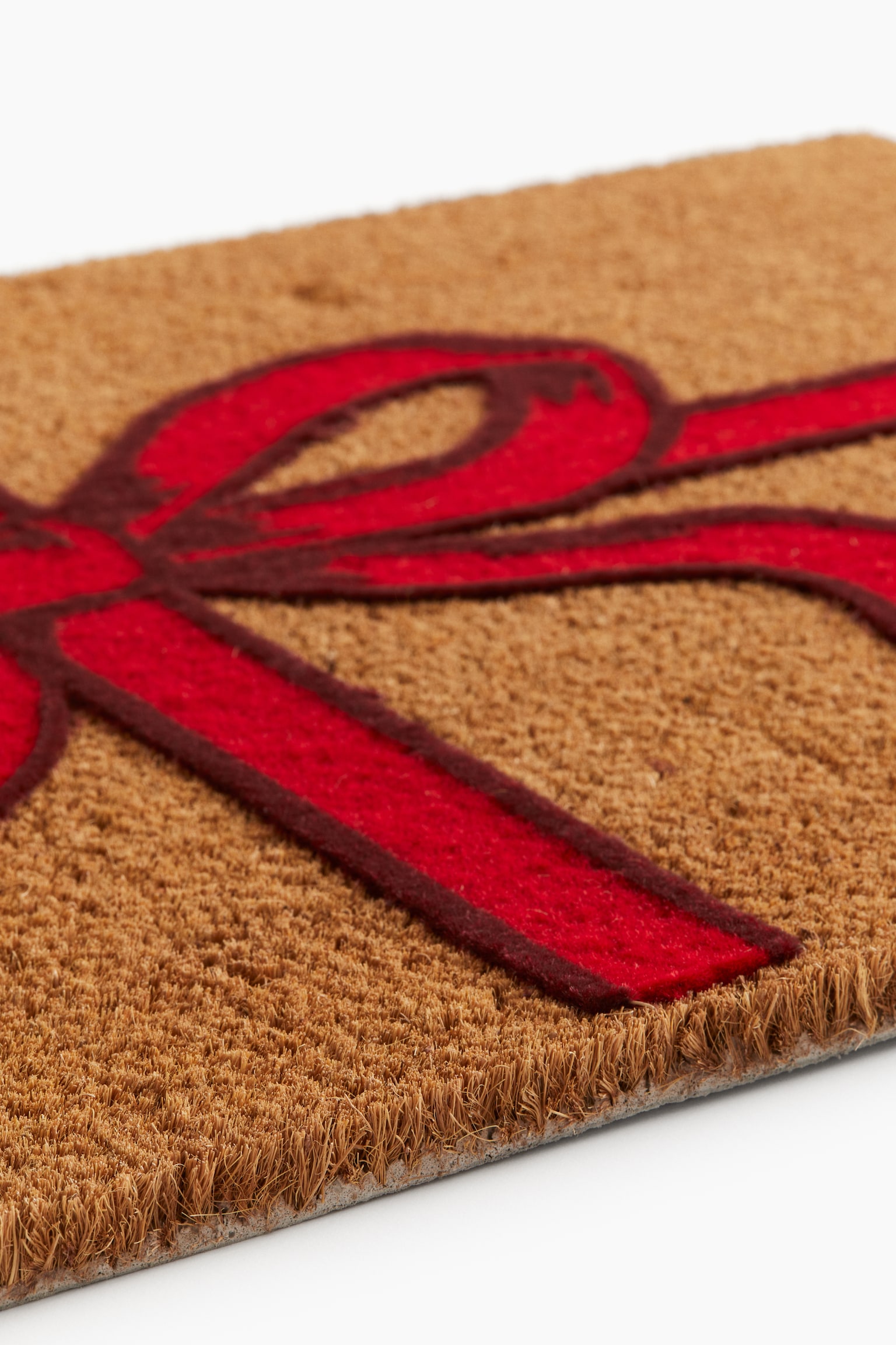 Coconut fibre doormat - Brown/Bow - 2