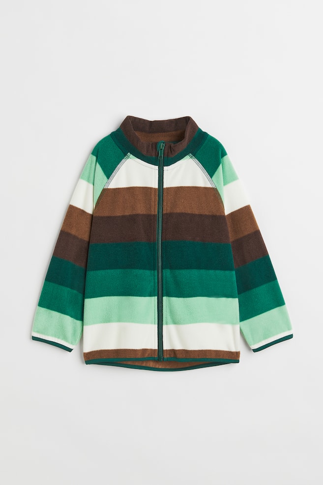 Fleece jacket - Green/Brown striped/Light green/Dark blue/Light beige/Dinosaurs/Dark blue/Patterned