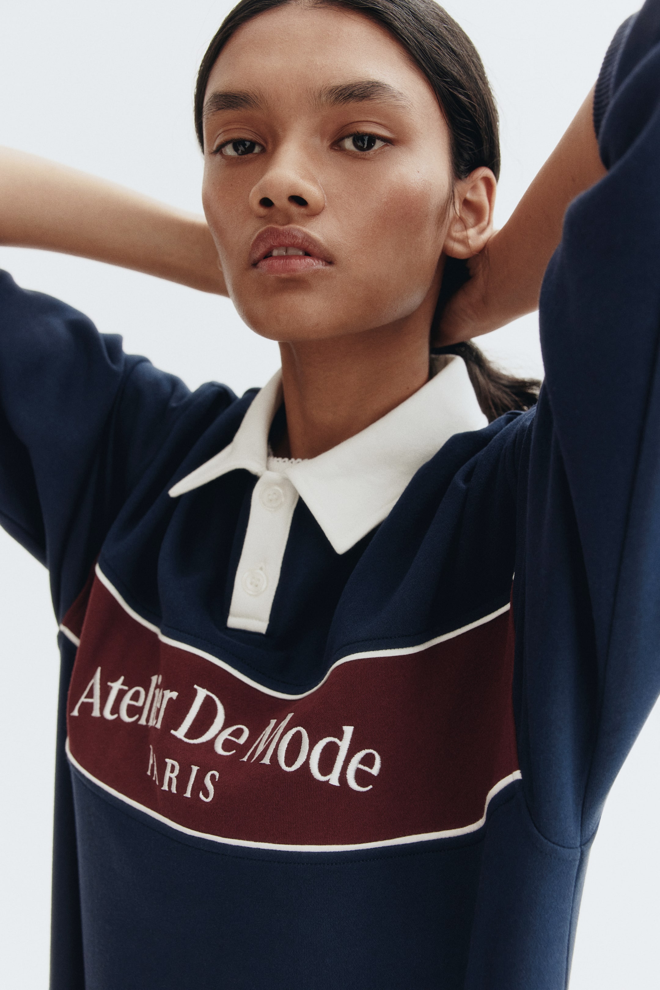 View larger image: Rugby Shirt - Navy blue/Atelier de Mode - Ladies | H&M PH 1