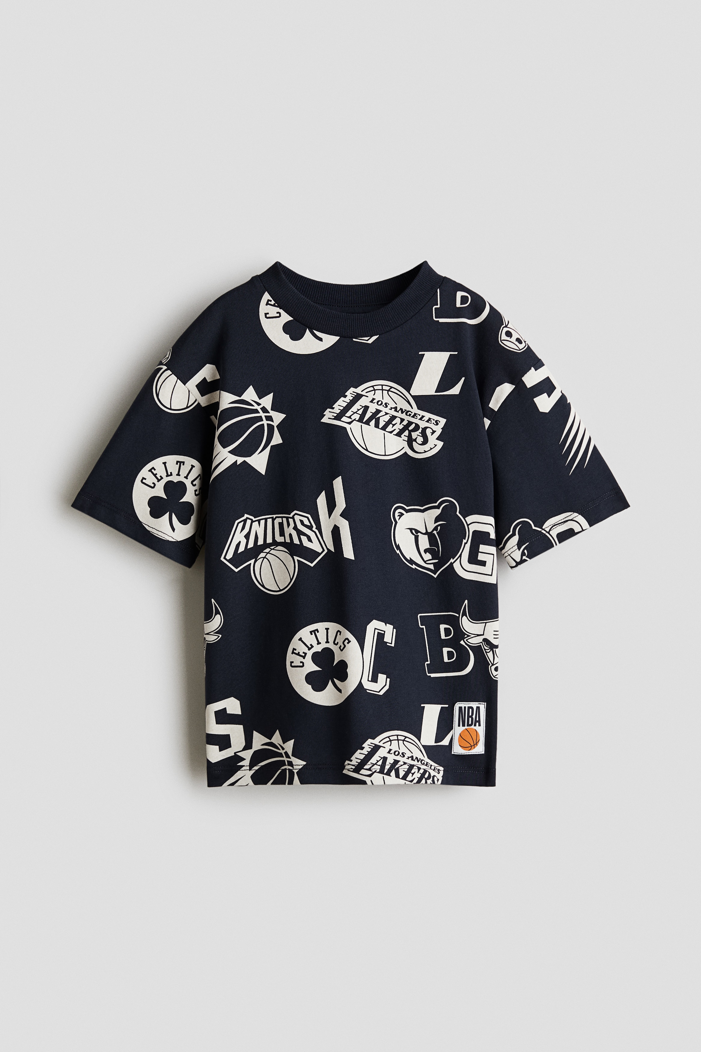 Ragazzi - Blu navy/NBA T-shirt oversize con stampa - Size: 110/116 (4-6Y)  - H&M