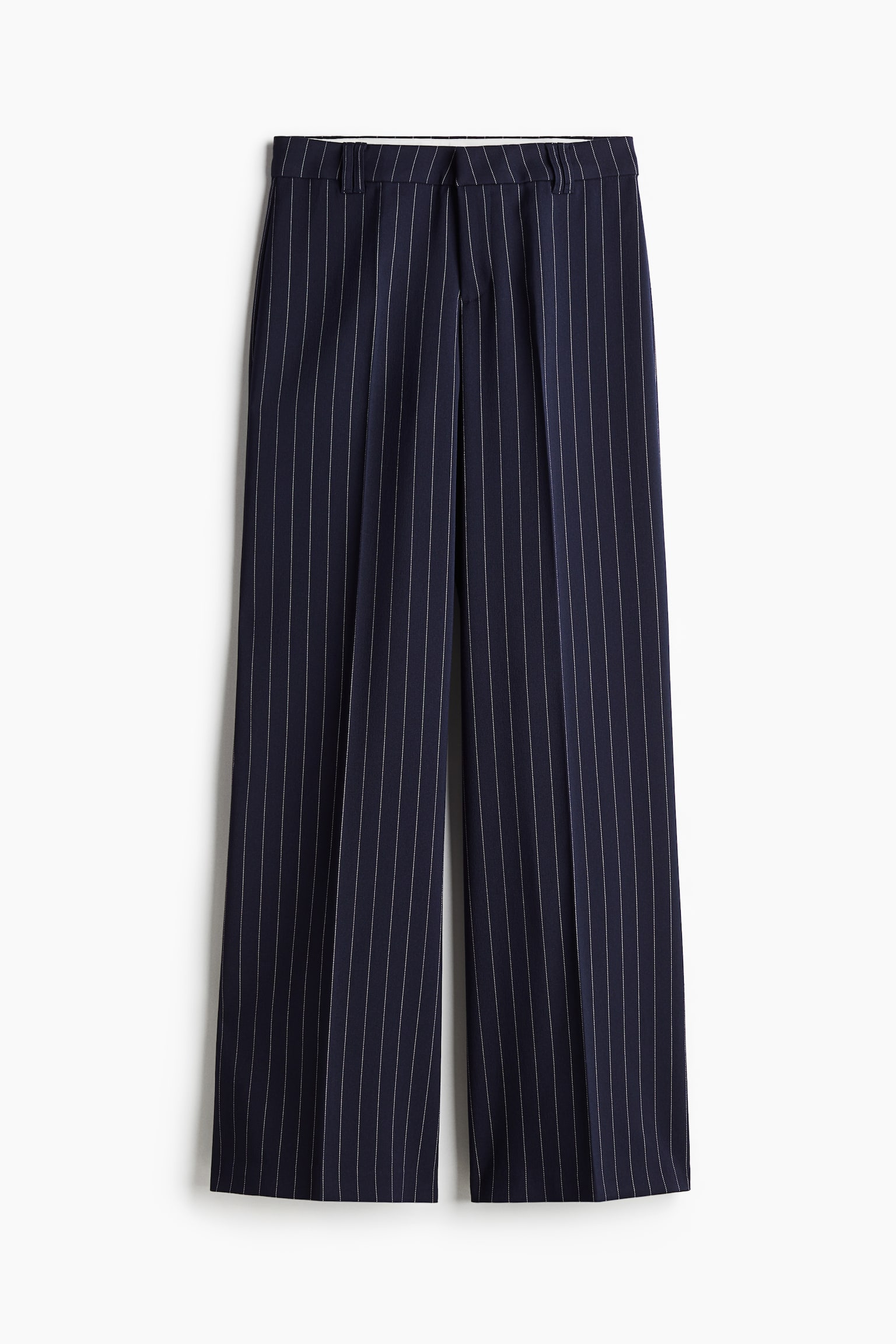 Wide tailored trousers - Navy blue/Pinstriped/Grey marl/Dark grey marl/Dark brown/Pinstriped/Black - 2