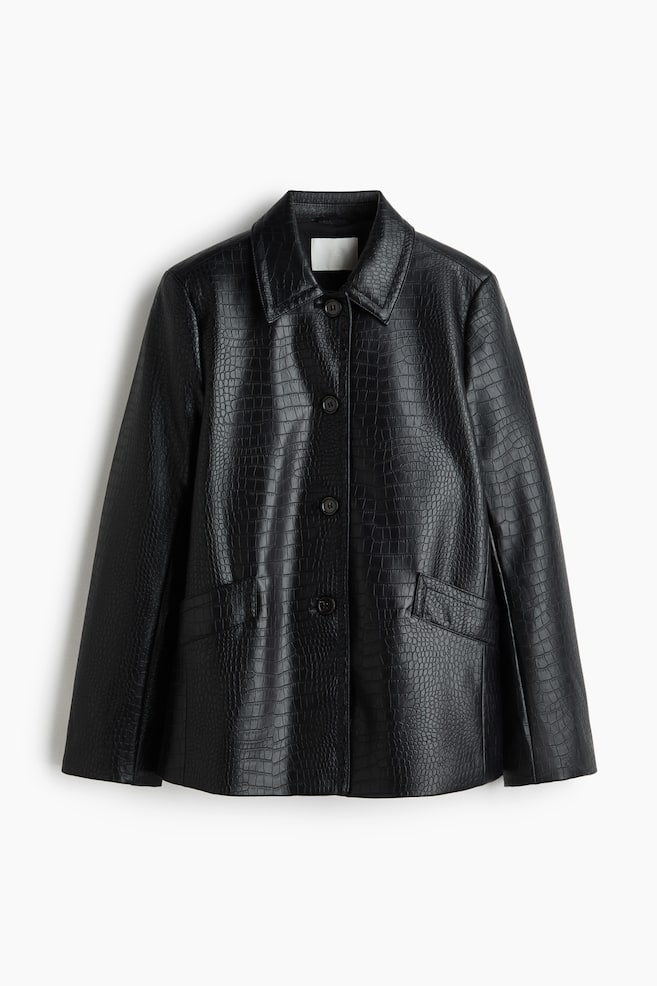 Coated jacket - Black - 1