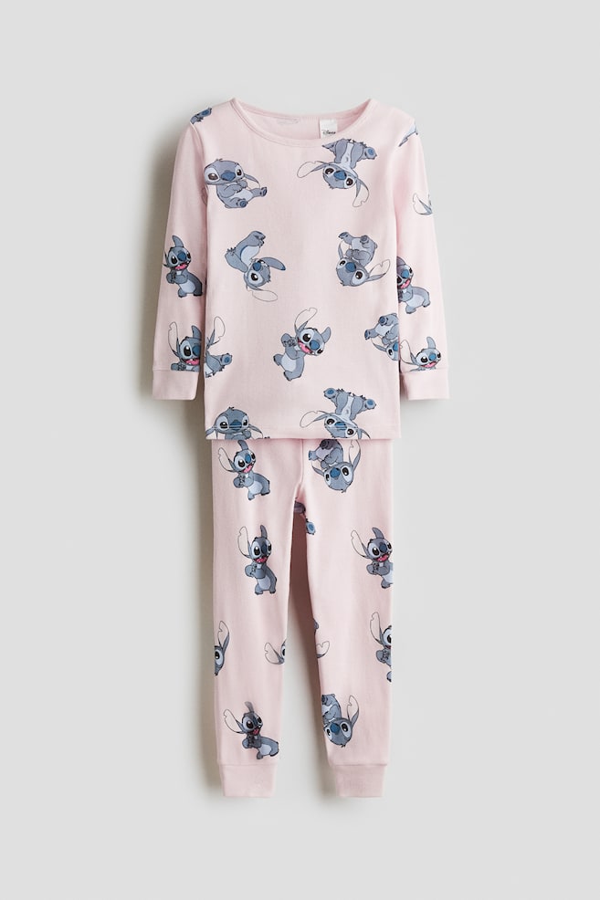 Snug Fit Cotton Jersey Pajamas - Pink/Lilo & Stitch - 1