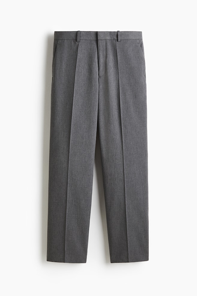 Regular-Fit Tailored Pants - Gray/Black - 1