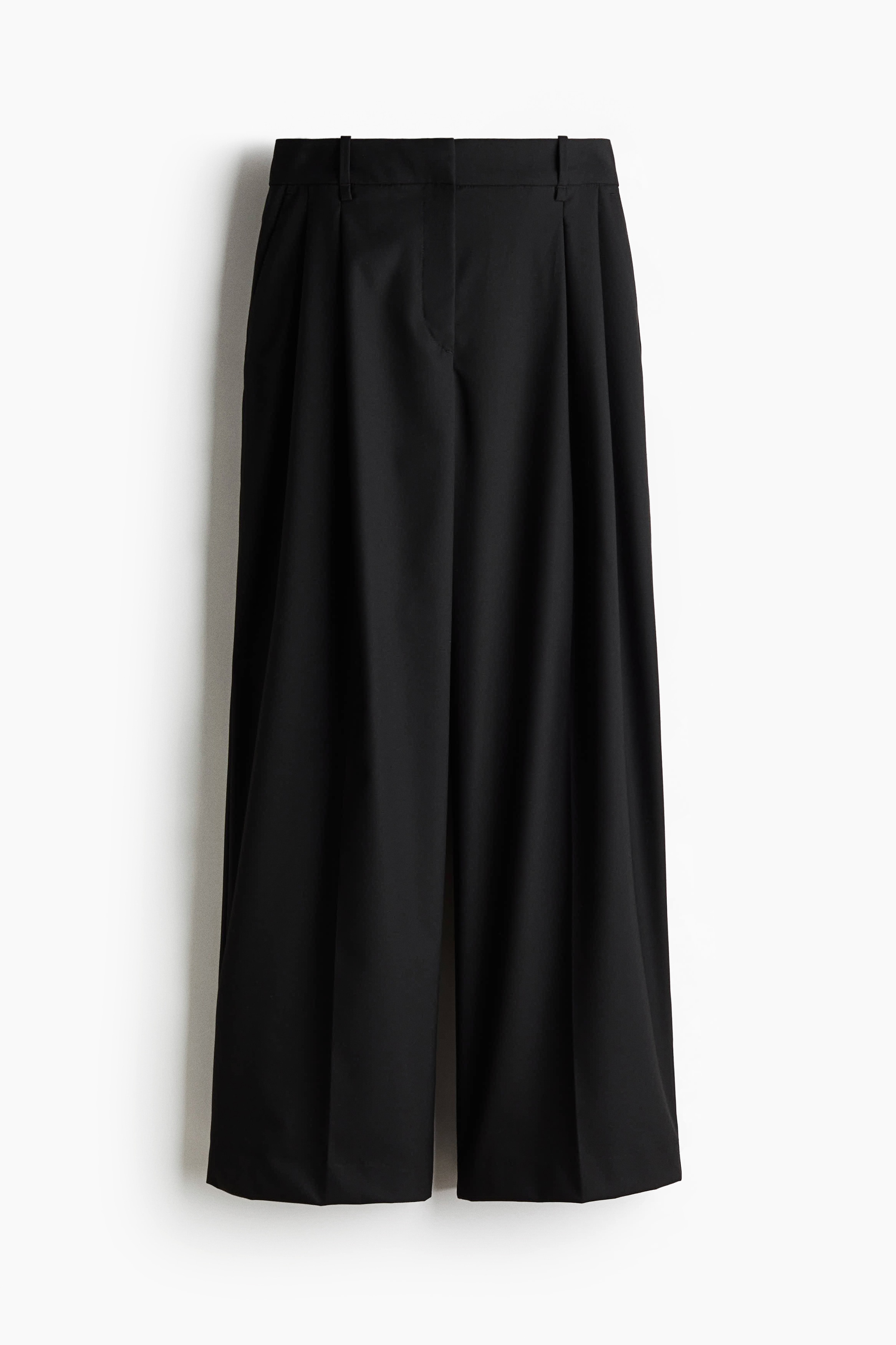 Wide Leg Tailored Pants - Black/Dark brown/Light beige/Burgundy/Grey marle/Dark brown/Beige marle
