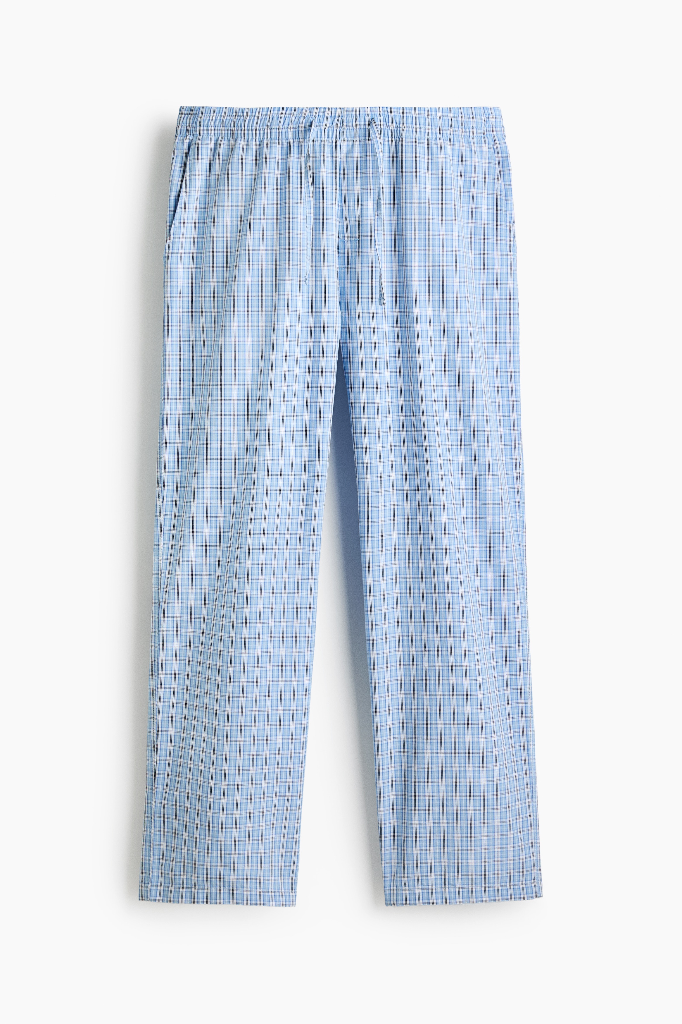 Relaxed-Fit Poplin Pants - Light blue/checked/Gray/checked/Light blue/striped/Khaki green/striped/Black/Dark blue/checked/Khaki green