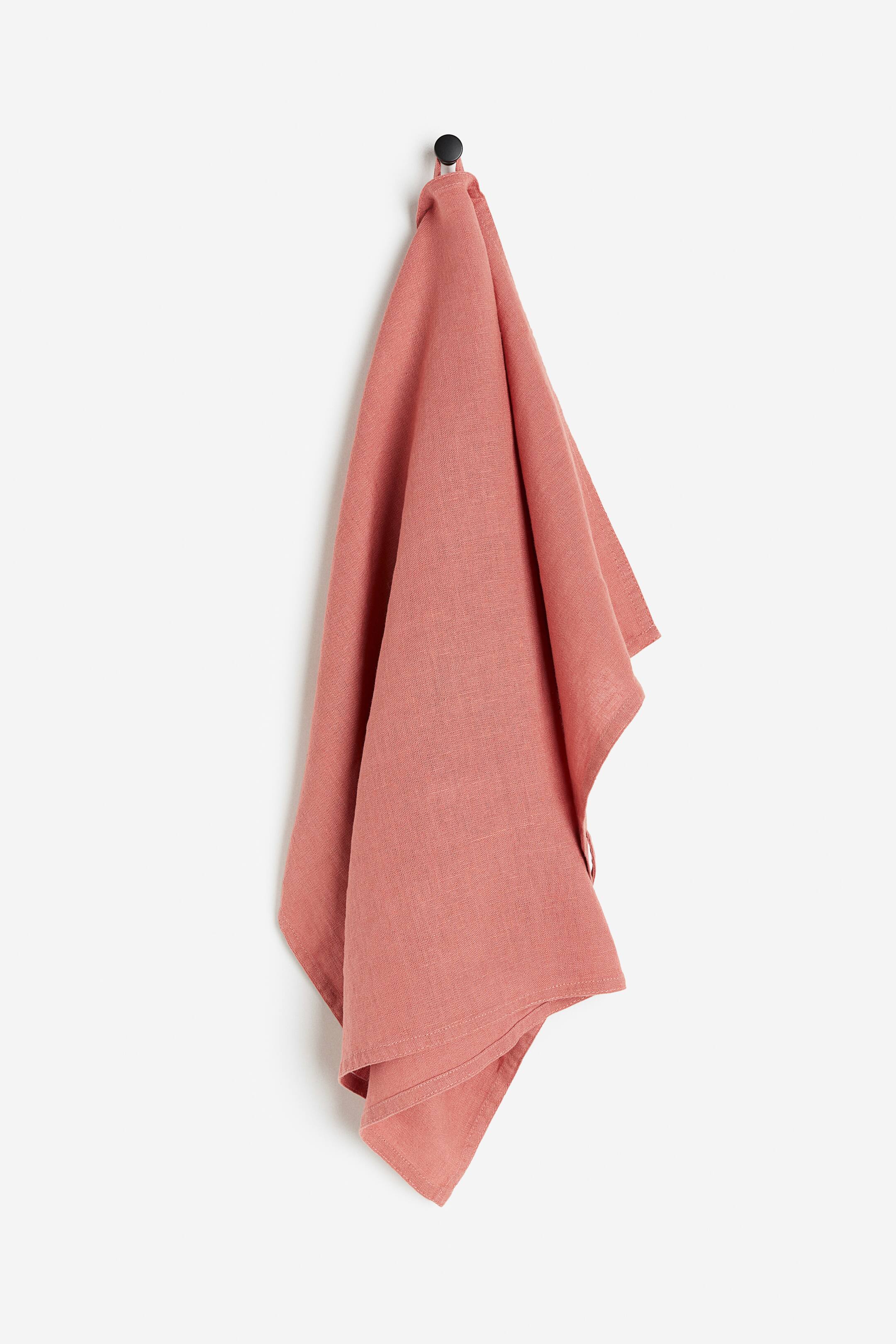 View larger image: Linen tea towel - Dark old rose - Home All | H&M IN 1