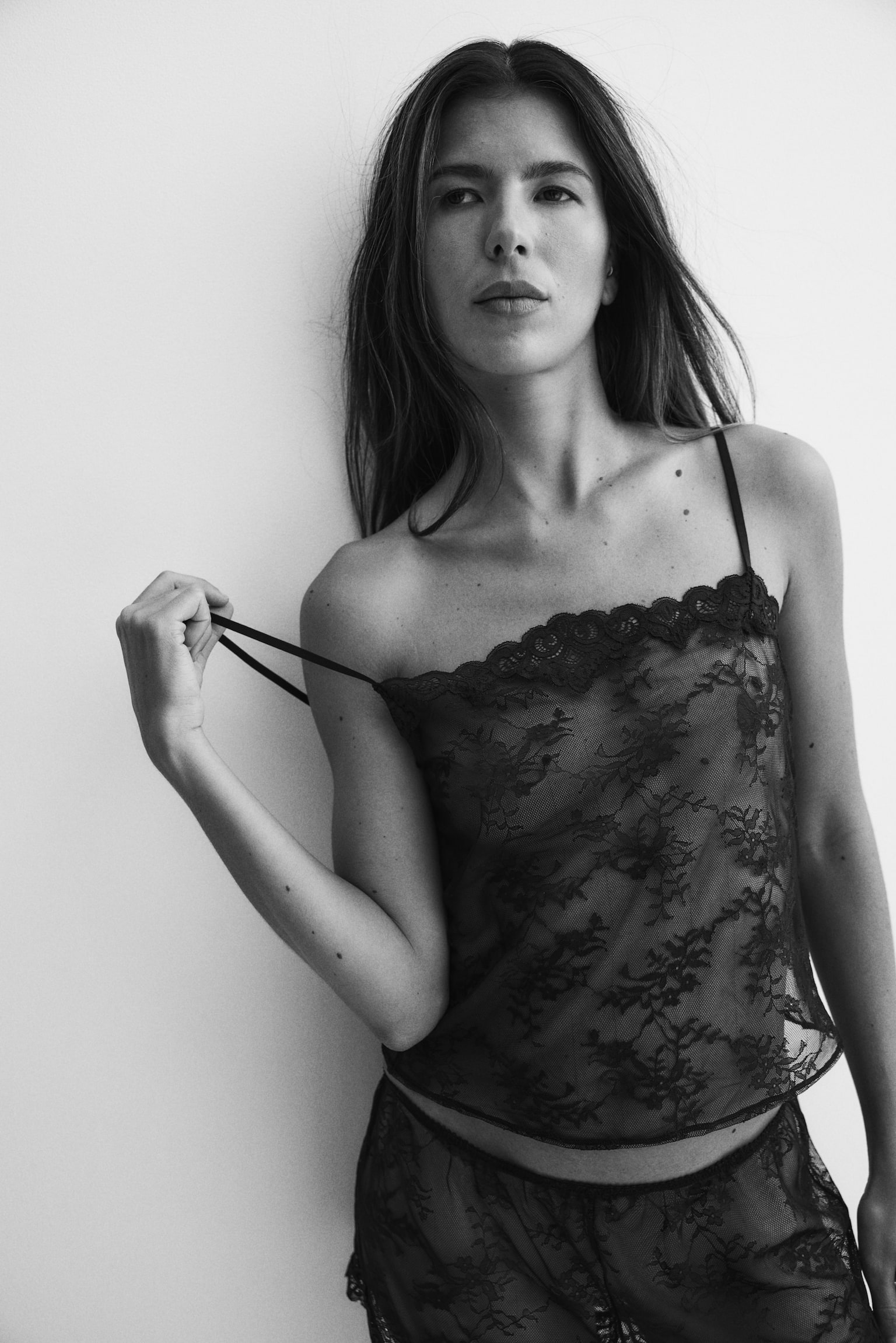 Pitsinen toppi - Musta/Tummanruskea - 1