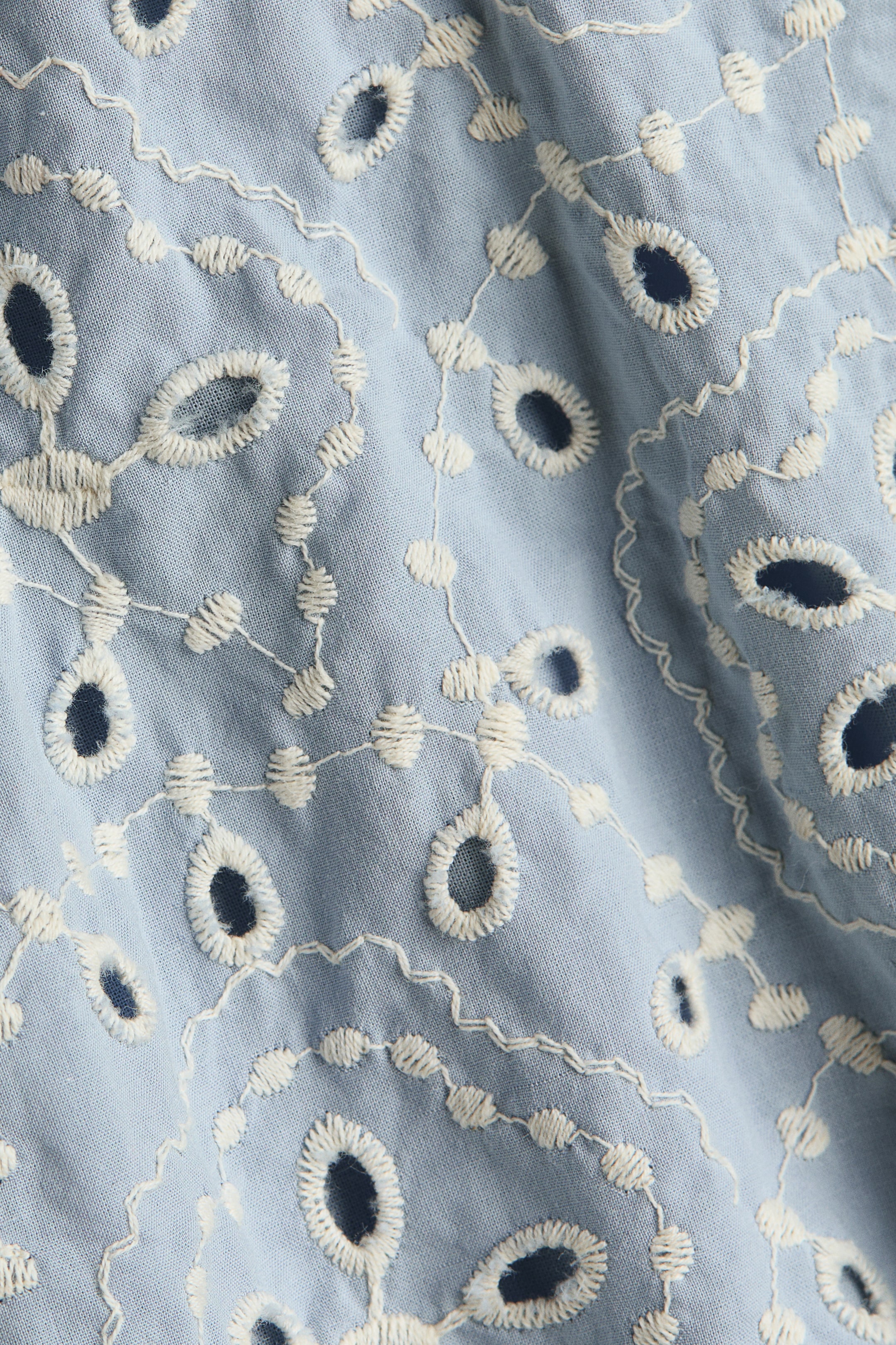 Eyelet-Embroidered Romper Suit