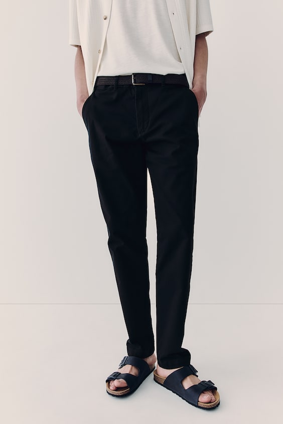 Хлопковые брюки чинос Slim Fit