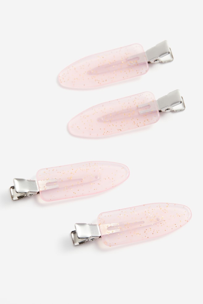 4-pack beauty hair clips - Pink - 2