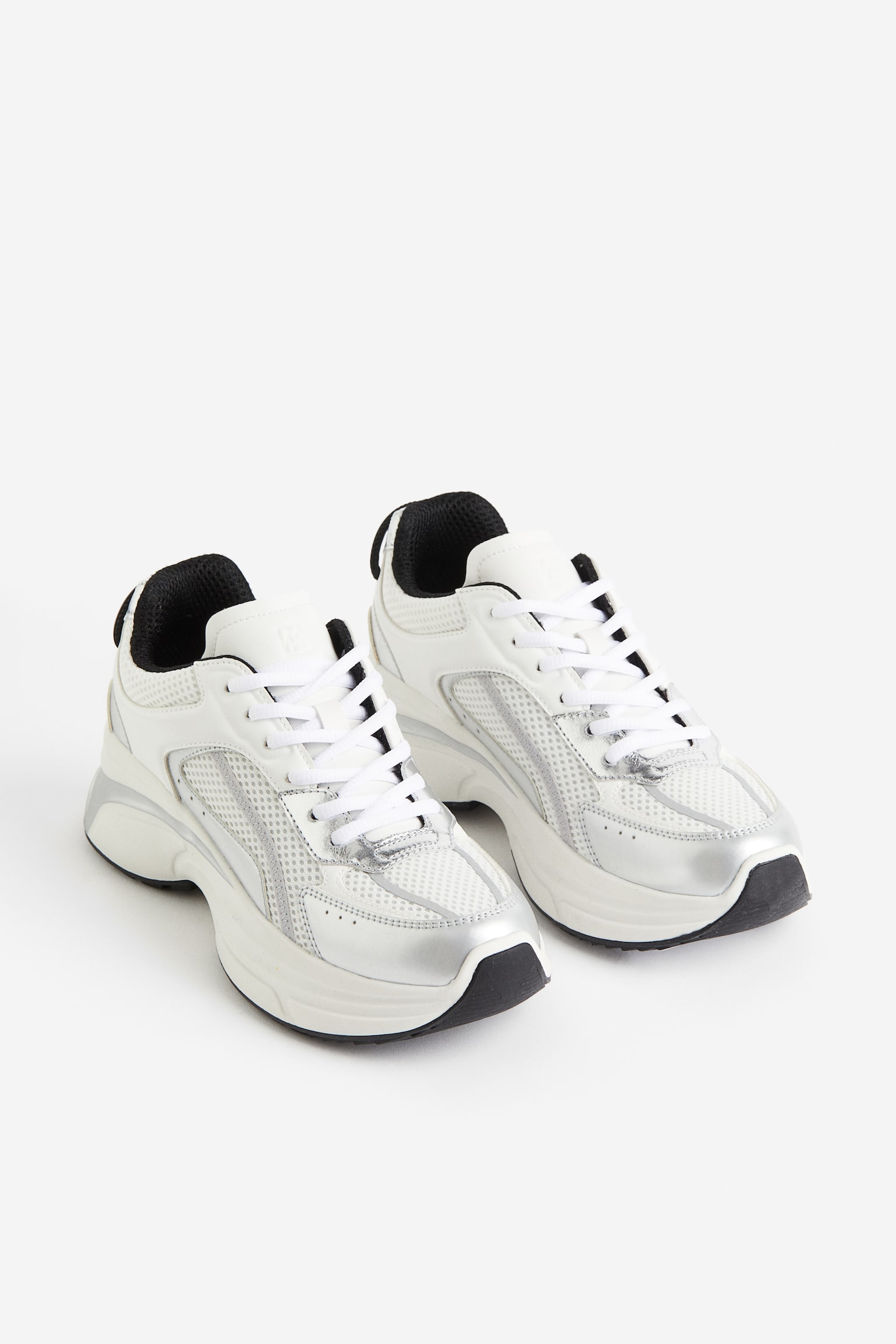 Chunky Sneakers - White/Silver colour/White - 3