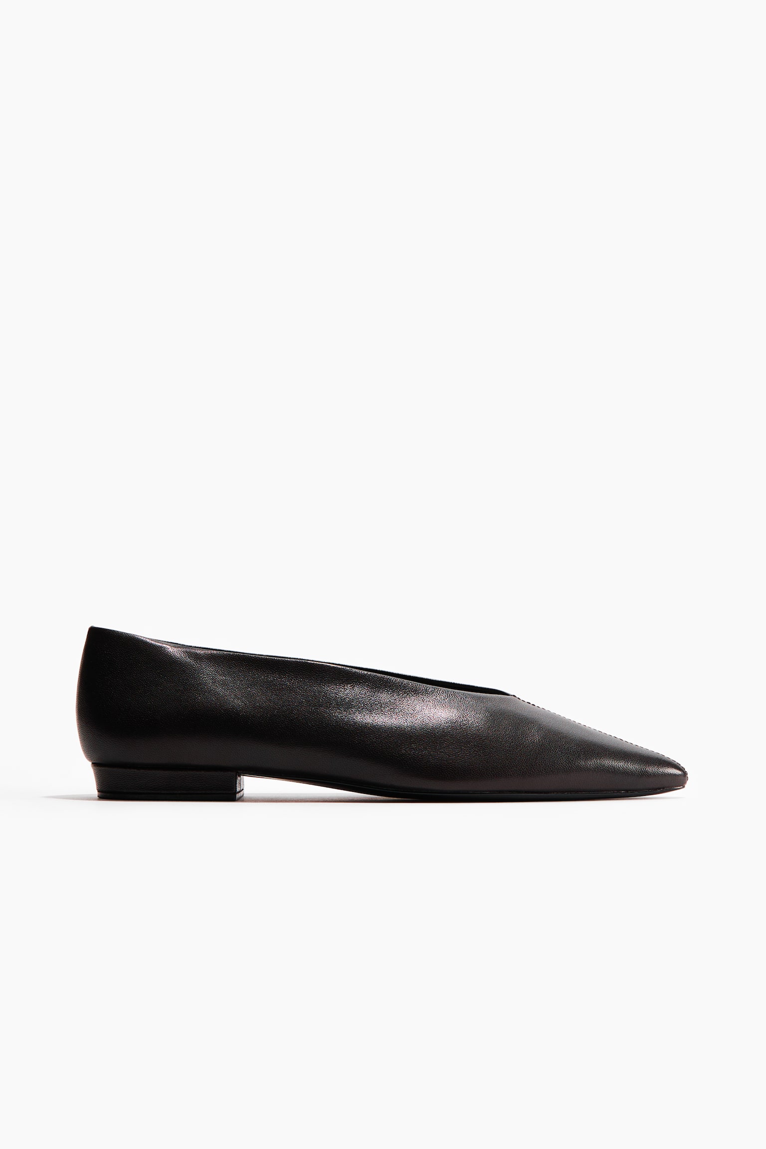 Leather ballet pumps - Black/Dark brown - 3