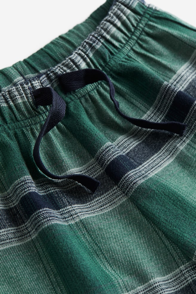 Cotton pyjama bottoms - Green/Checked - 2