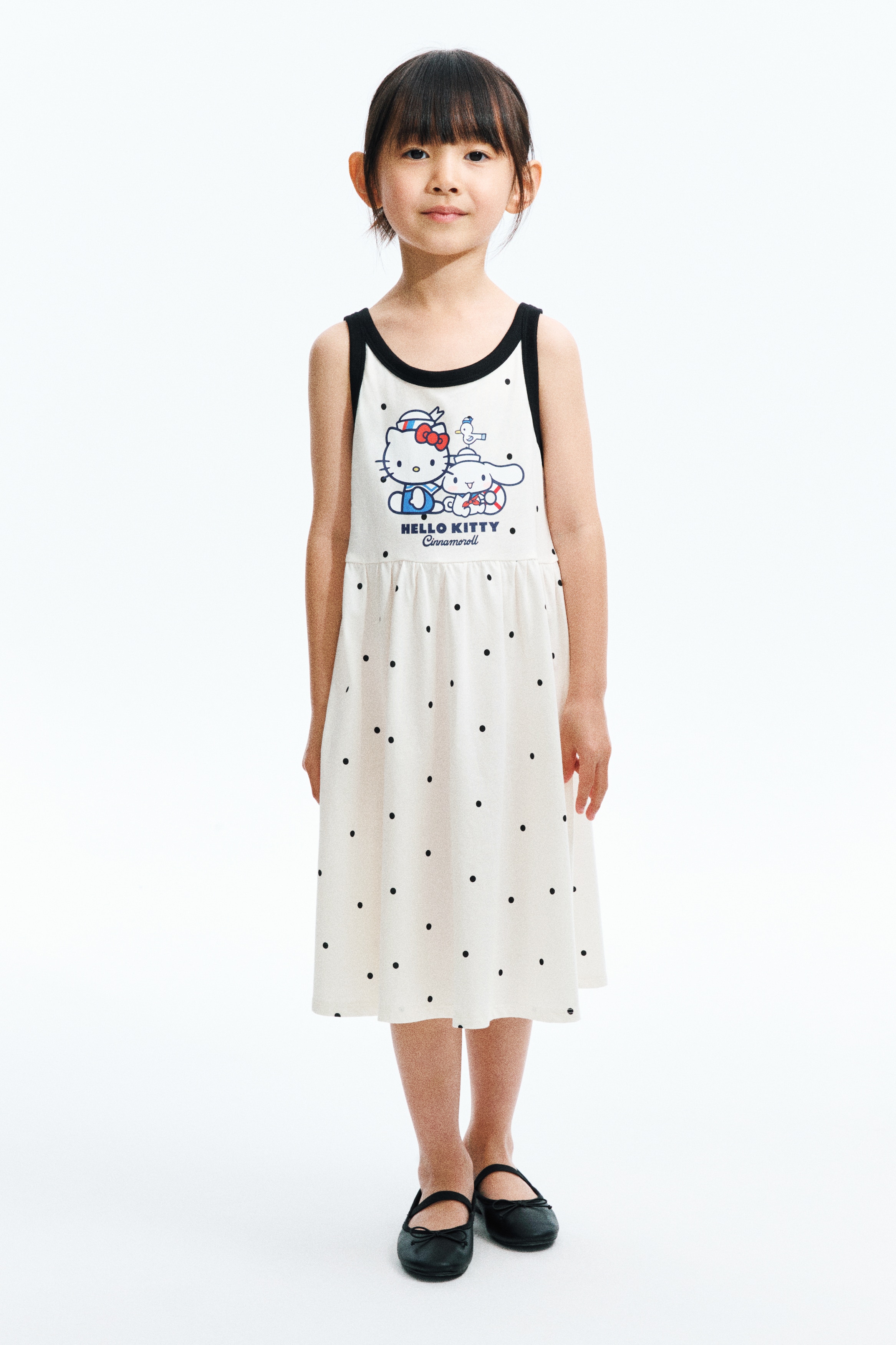 Printed cotton dress - Cream/Hello Kitty/Light blue/Cinnamoroll/Navy blue/Hello Kitty/Black/Kuromi