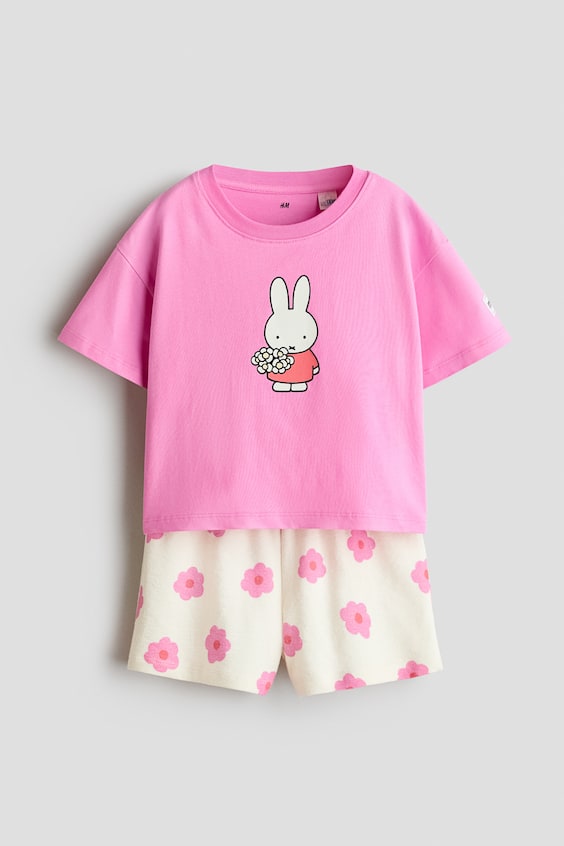 Детские брюки H&M 2-Piece Printed Cotton Set
